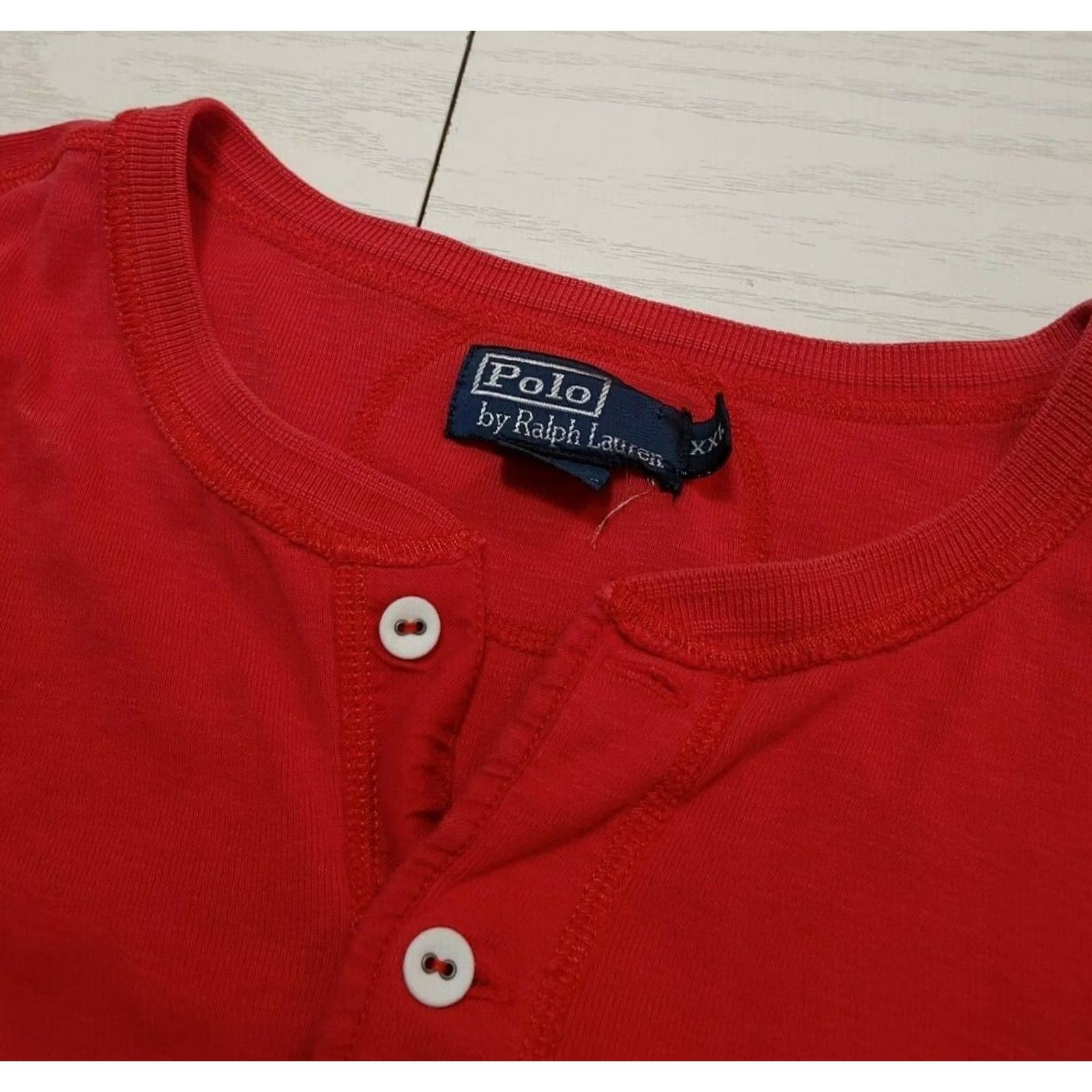 Vintage VINTAGE Mens 2XL Red Polo Ralph Lauren button pullover long sleeve size Size US XXL / EU 58 / 5 - 4 Thumbnail