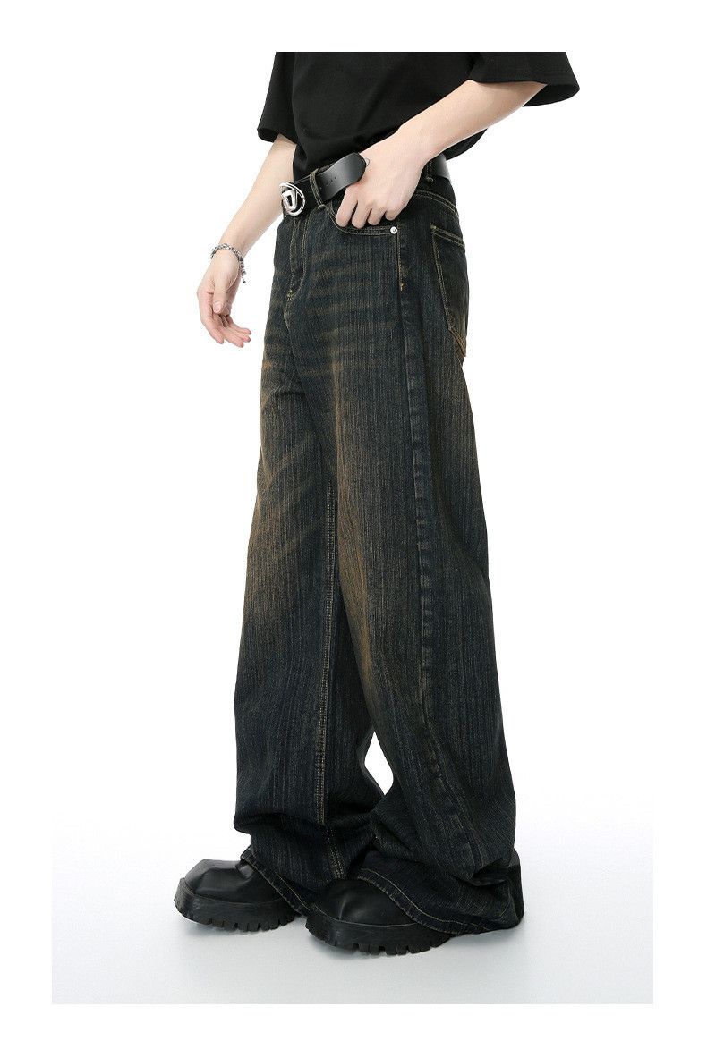 Japanese Brand Retro bamboo pattern distressed washed jeans Size US 32 / EU 48 - 4 Thumbnail