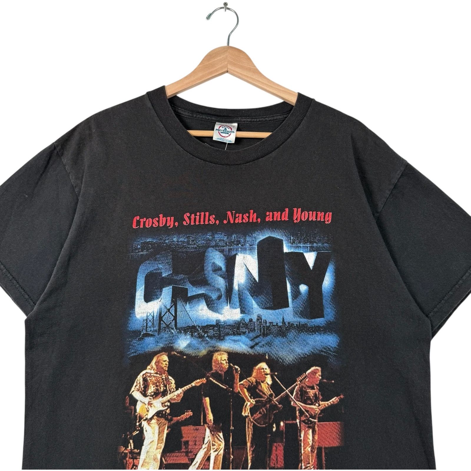 Delta Vintage Crosby Stills Nash Young Tour Of America Tee 2002 L Size US L / EU 52-54 / 3 - 2 Thumbnail