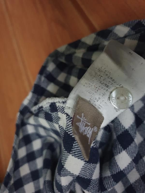 Stussy × Vintage Vintage 90’s Stussy 3rd Quater Sleeve Flannel Size US L / EU 52-54 / 3 - 8 Thumbnail