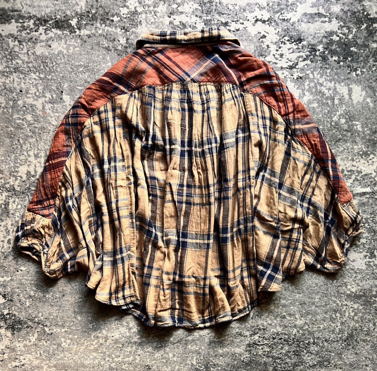 Kapital Kapital Checkered Poncho Button Up Shirt Size US S / EU 44-46 / 1 - 4 Thumbnail