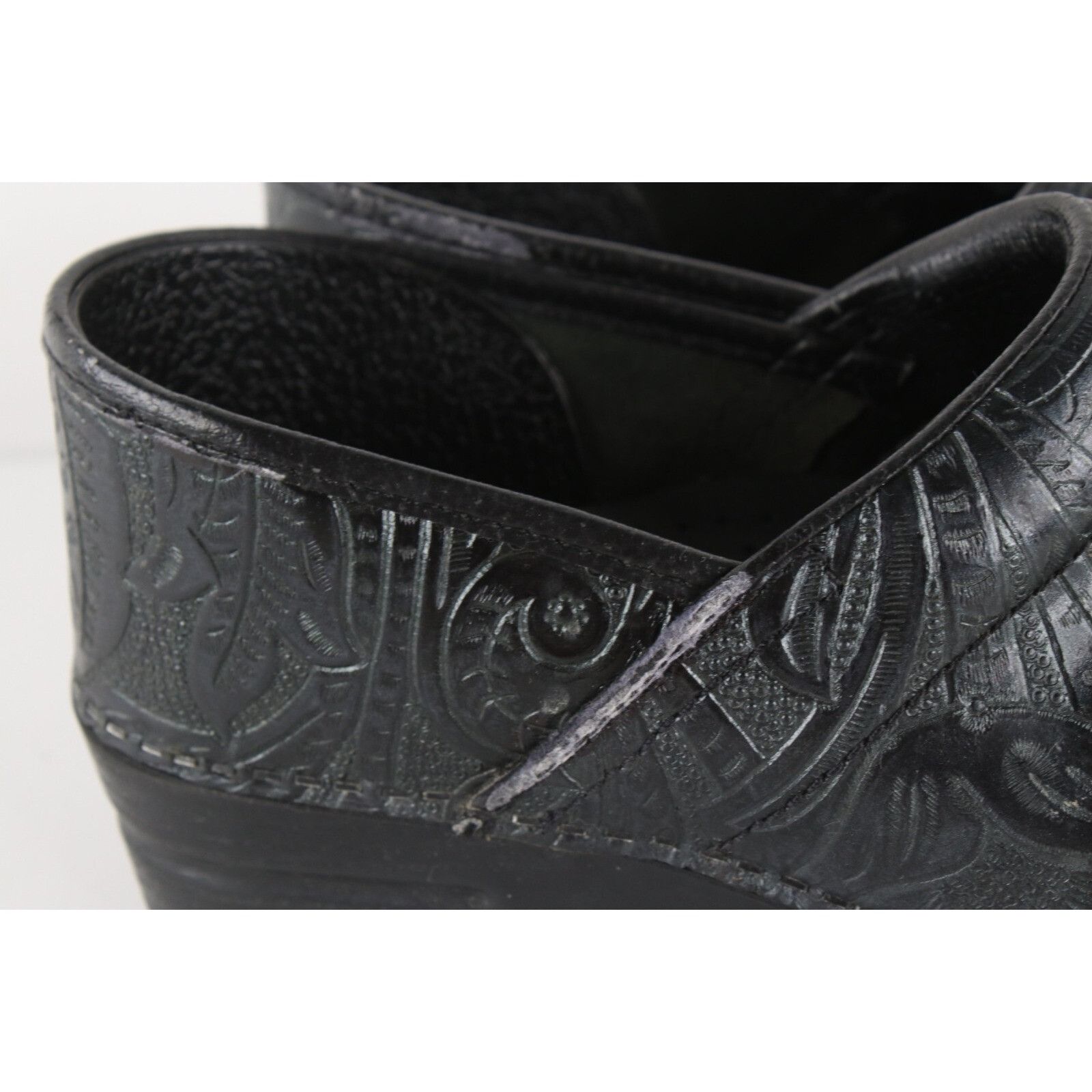 Dansko Dansko Flower Leather Slip On Clogs Mules Shoes Size US 9.5 / IT 39.5 - 5 Thumbnail