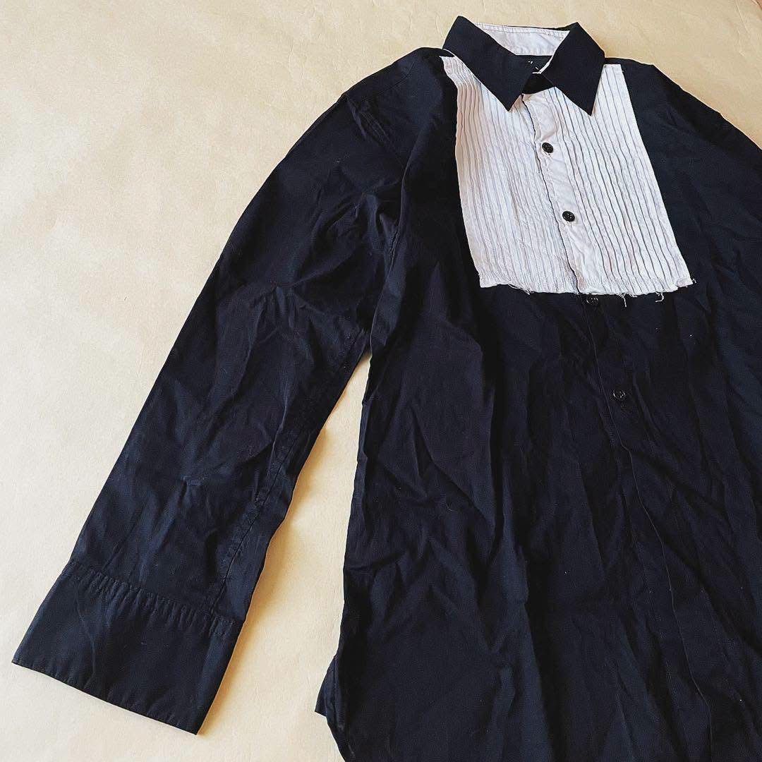 Y's ⭐Y's Yohji Yamamoto Runway Sample Black White tuxedo shirt Size US L / EU 52-54 / 3 - 5 Thumbnail