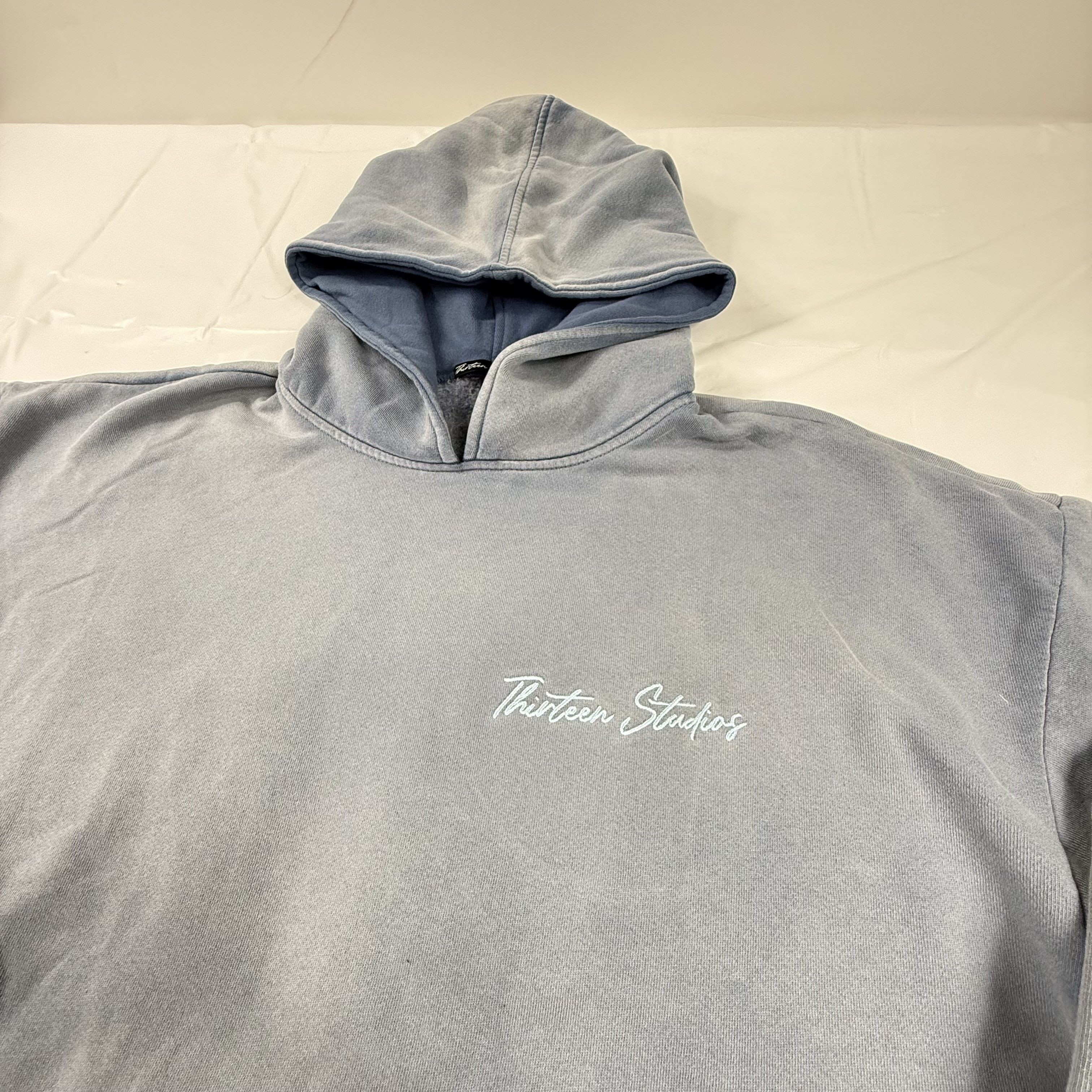 Thirteen Studios Thirteen Studios Faded Blue Heavyweight Hoodie XXL Boxy Fit Size US XXL / EU 58 / 5 - 3 Thumbnail