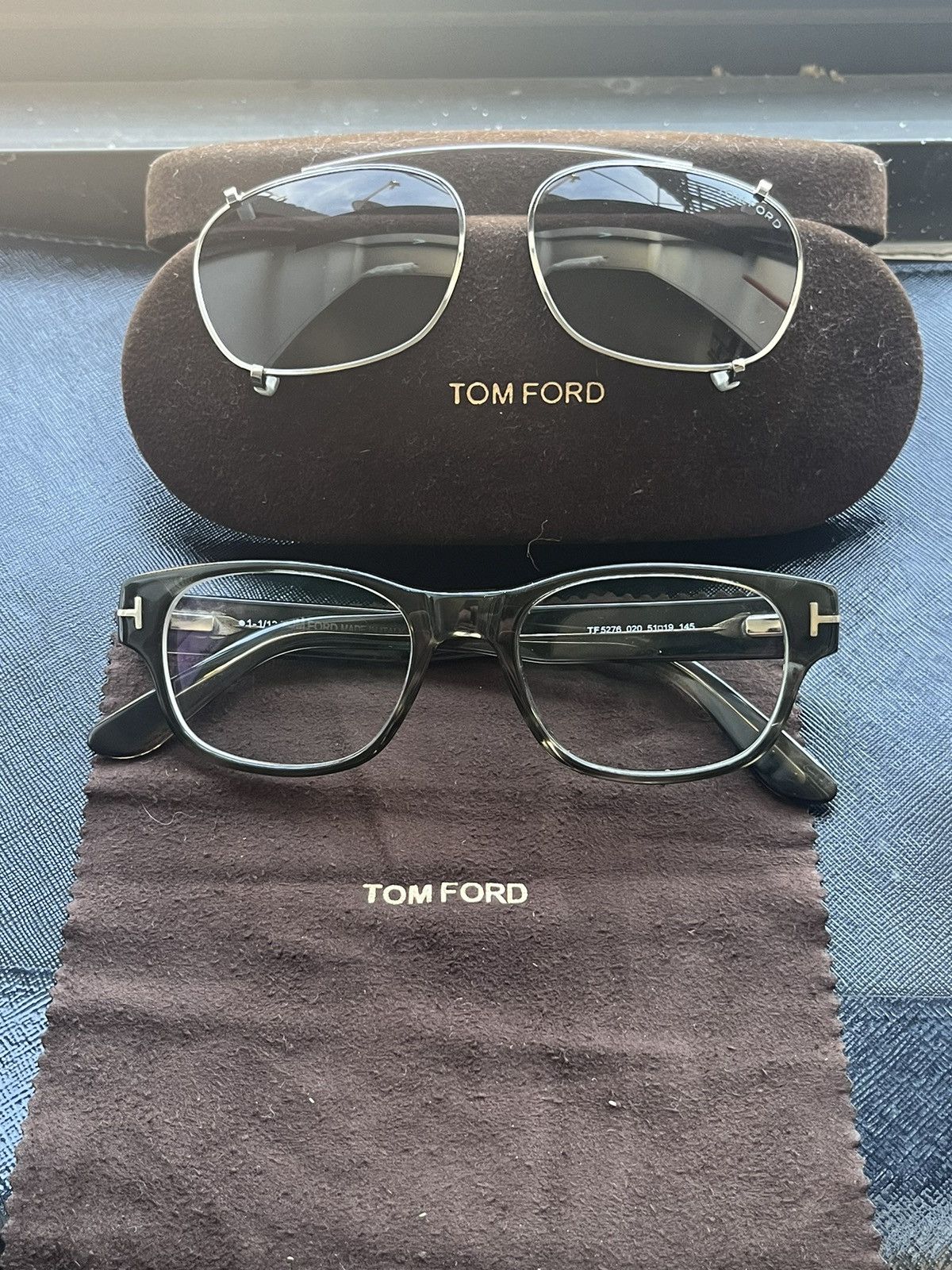 Tom Ford Tom Ford TF 5276 Clip-On Sunglasses/Eyeglasses Size ONE SIZE - 9 Thumbnail