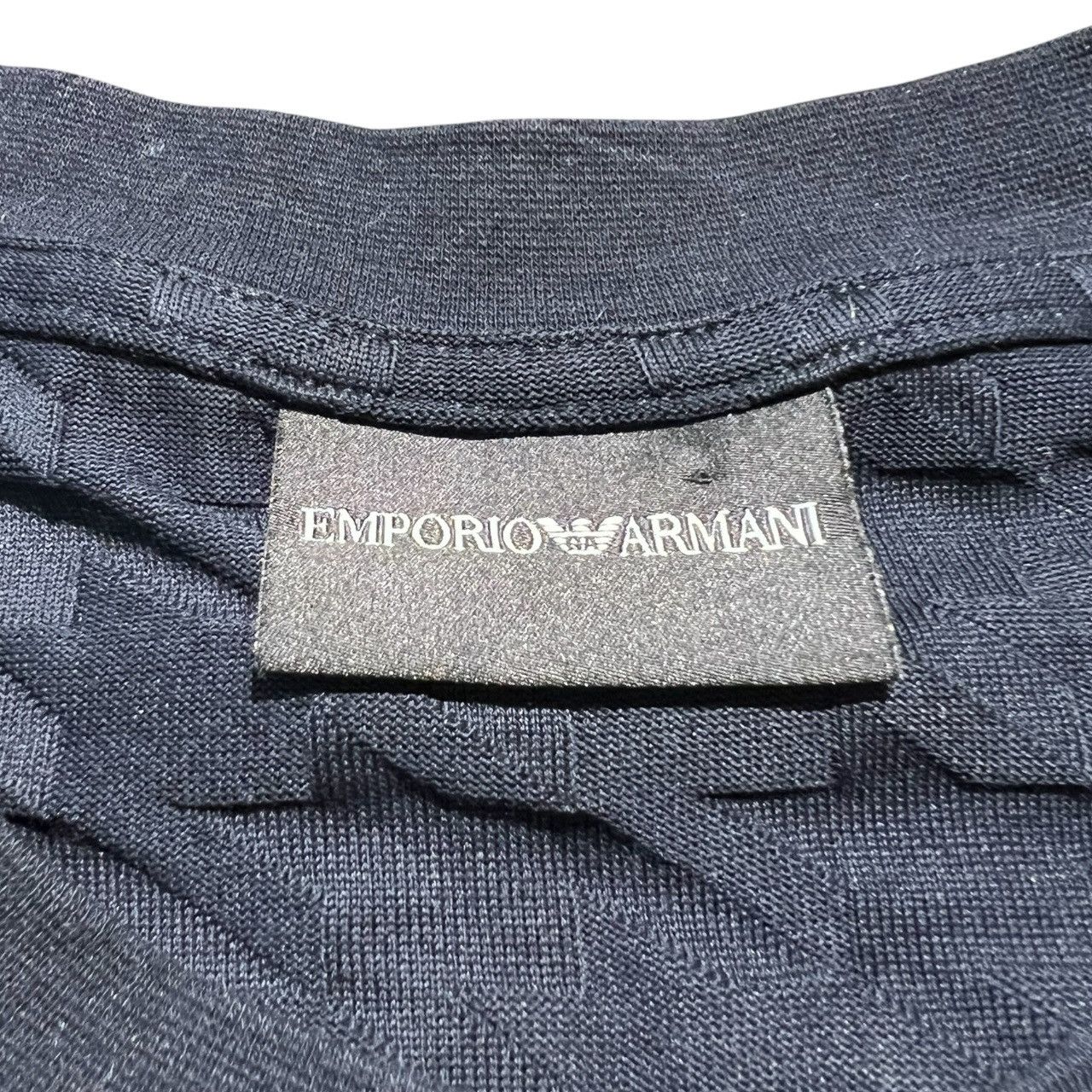 Emporio Armani Emporio Armani Houndstooth Textured T-shirt Size US L / EU 52-54 / 3 - 5 Thumbnail