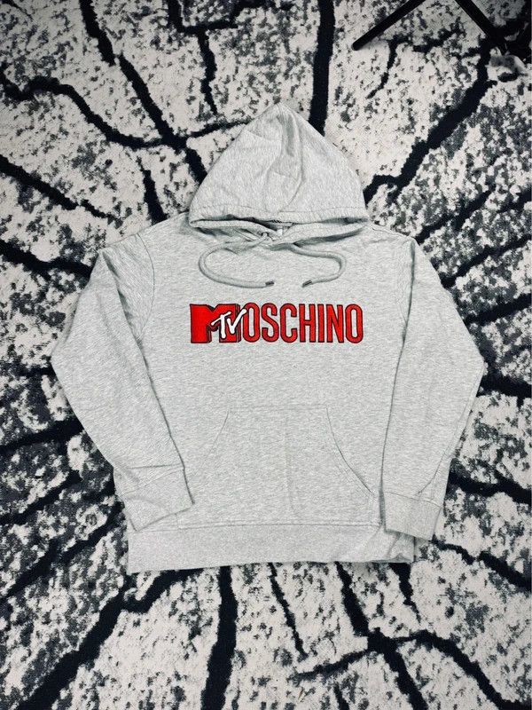 Moschino Moschino gray logo hoodie S mtv Size US S / EU 44-46 / 1 - 1 Thumbnail
