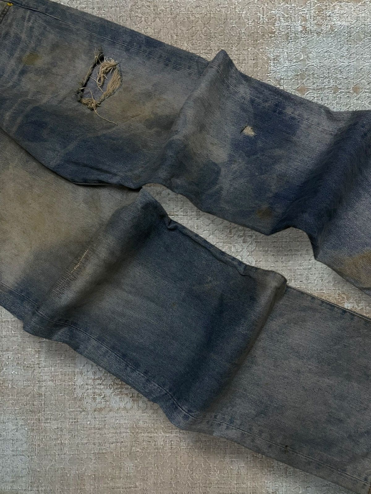 Swagger Vintage 1990s Designer Japan Swagger Mudwash Baggy Denim Size US 35 - 6 Thumbnail