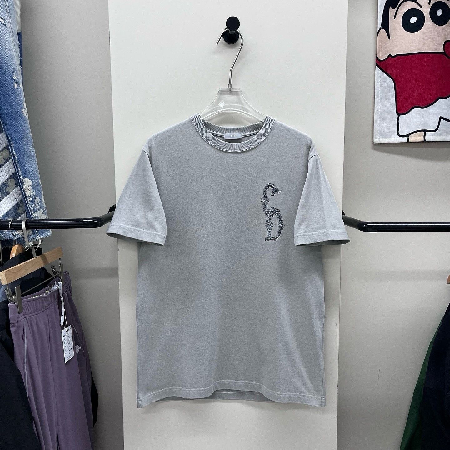 Dior Dior Embroidery Logo T-Shirt Size S Size US S / EU 44-46 / 1 - 1 Thumbnail