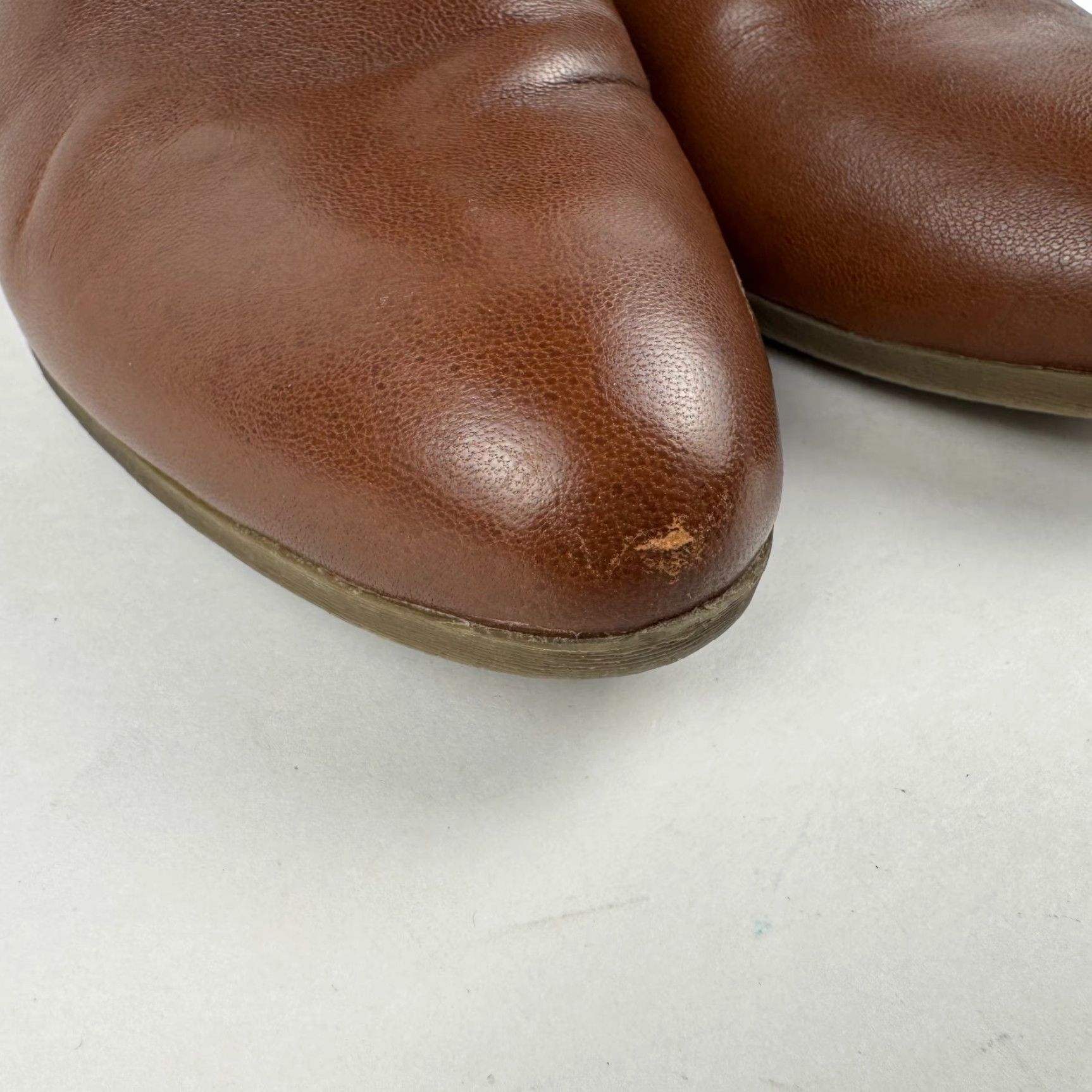 Frye FRYE Judith Double Zip Womens 7.5 Brown Leather Ankle Boots Booties Western Casual Winter Fall Spring Shoes Size US 8 / IT 38 - 6 Thumbnail