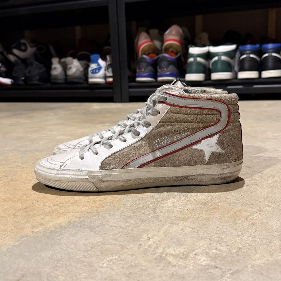 Golden Goose Golden Goose Slide Distressed Suede Sneakers US 8 Size US 8 / EU 41 - 1 Thumbnail