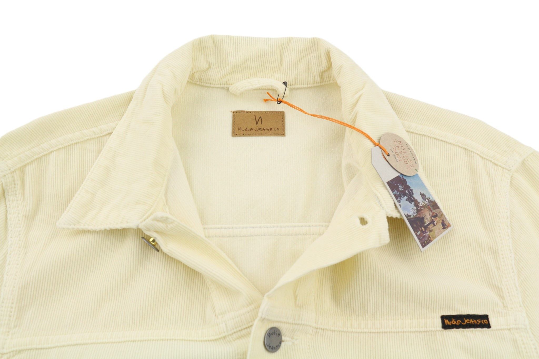 Nudie Jeans RONNY L Dusty White Cotton Corduroy Logo Jacket 81022 Size US L / EU 52-54 / 3 - 4 Thumbnail