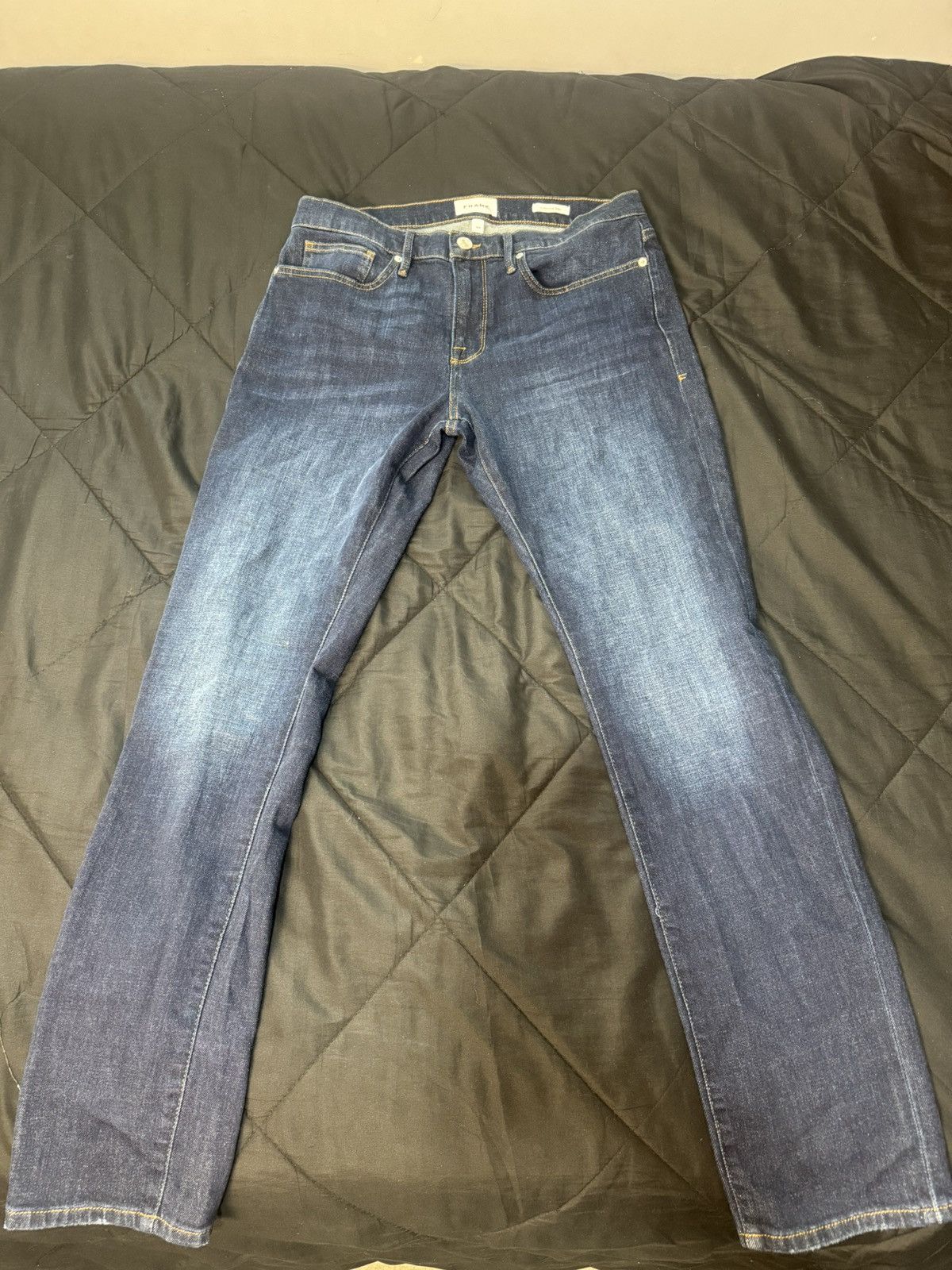 Frame L'Homme Cotton-Blend Slim-Fit Jeans Size US 33 - 1 Thumbnail