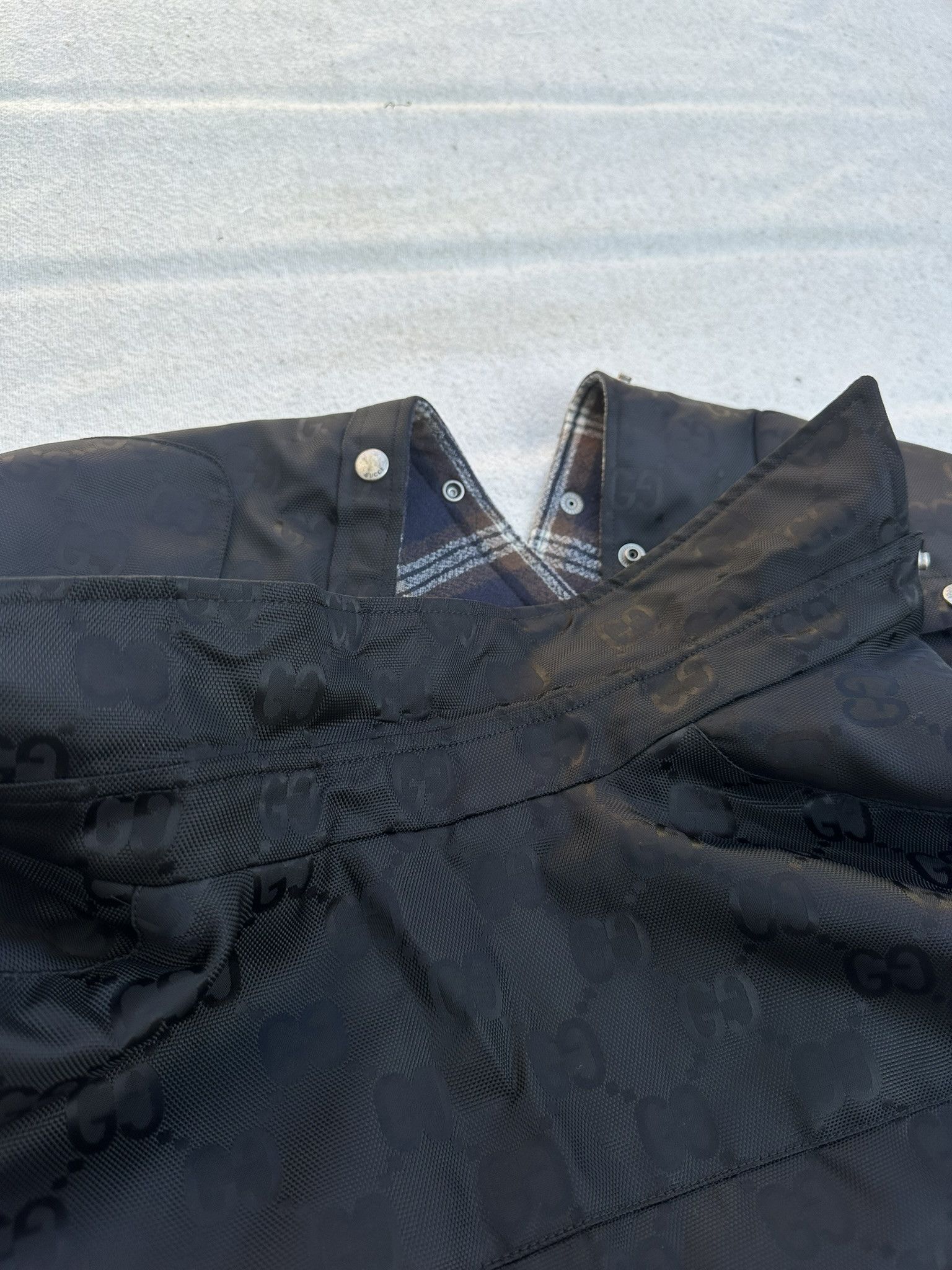 Gucci Gucci Vest Off The Grid Black GG Monogram Jacket Size US L / EU 52-54 / 3 - 12 Thumbnail