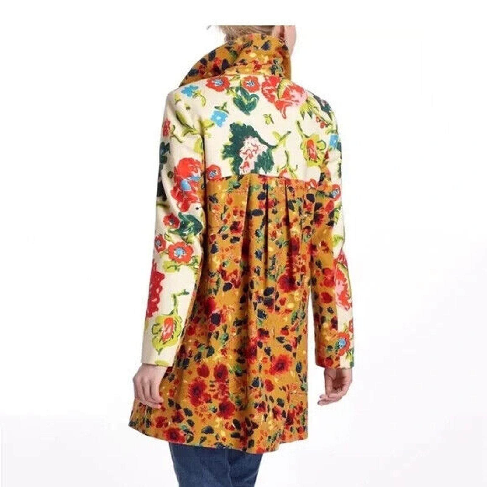 Anthropologie ANTHROPOLOGIE ELEVENSES FLORAL GARDEN PRINT BUTTON COAT SZ 0 Size XS / US 0-2 / IT 36-38 - 2 Thumbnail