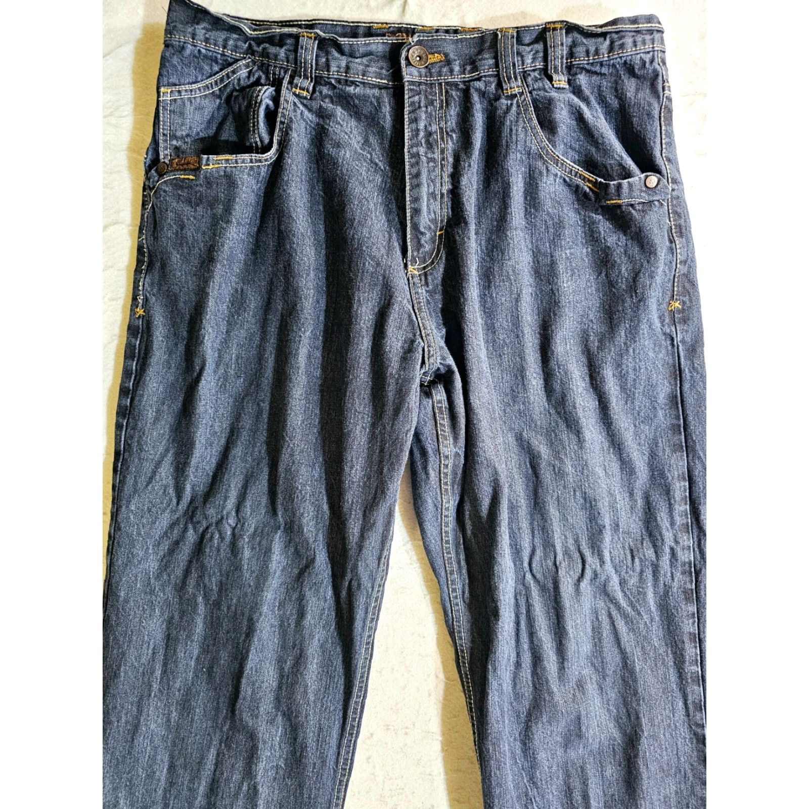 Vintage VINTAGE Mecca Jeans Baggy Denim 90s Y2K Grunge Hip Hop Mens 38x34 Blue Jeans Size US 38 / EU 54 - 2 Thumbnail
