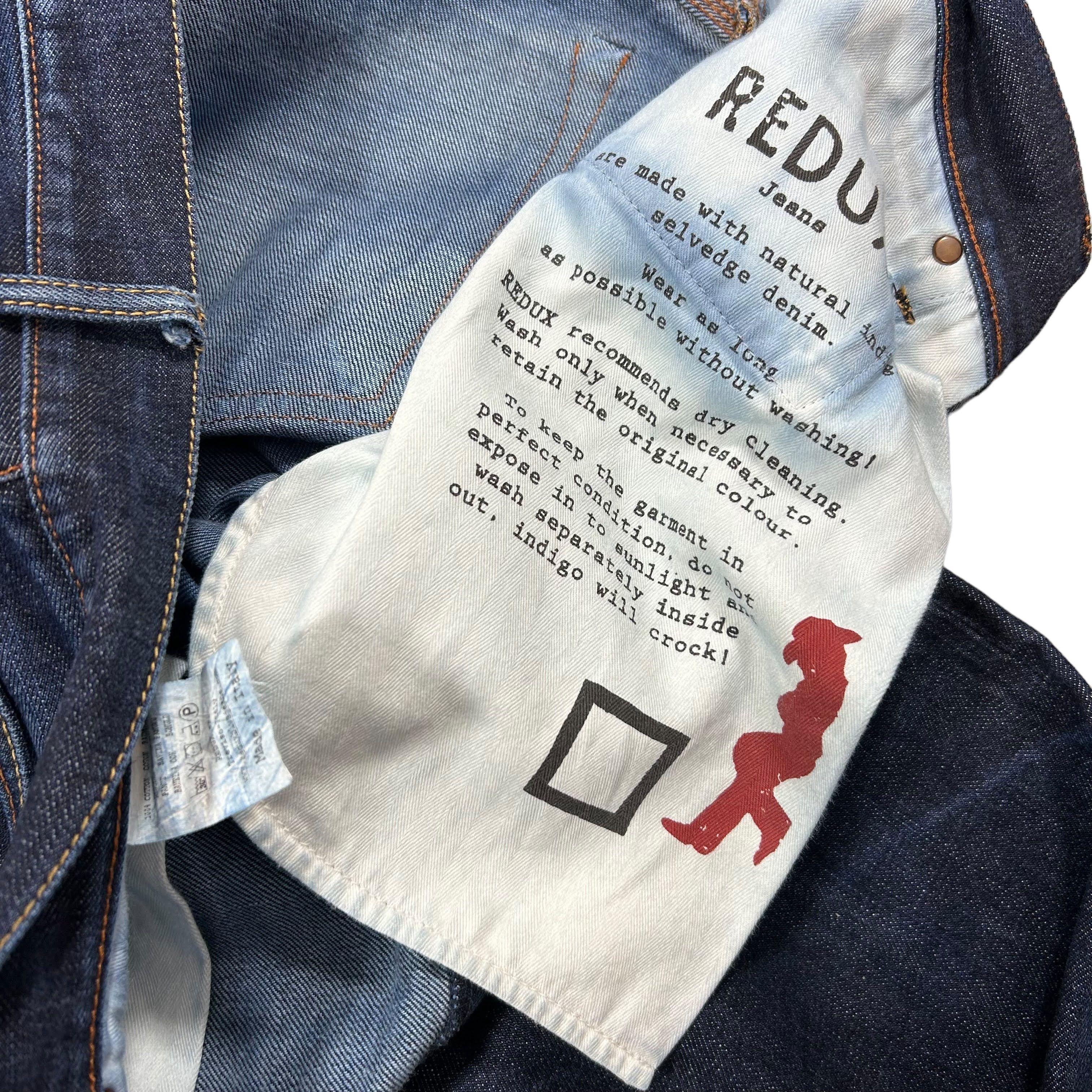 Japanese Brand × Vintage Redux Selvedge Raw Indigo Japanese Denim Regular W36L34 Size US 36 / EU 52 - 7 Thumbnail