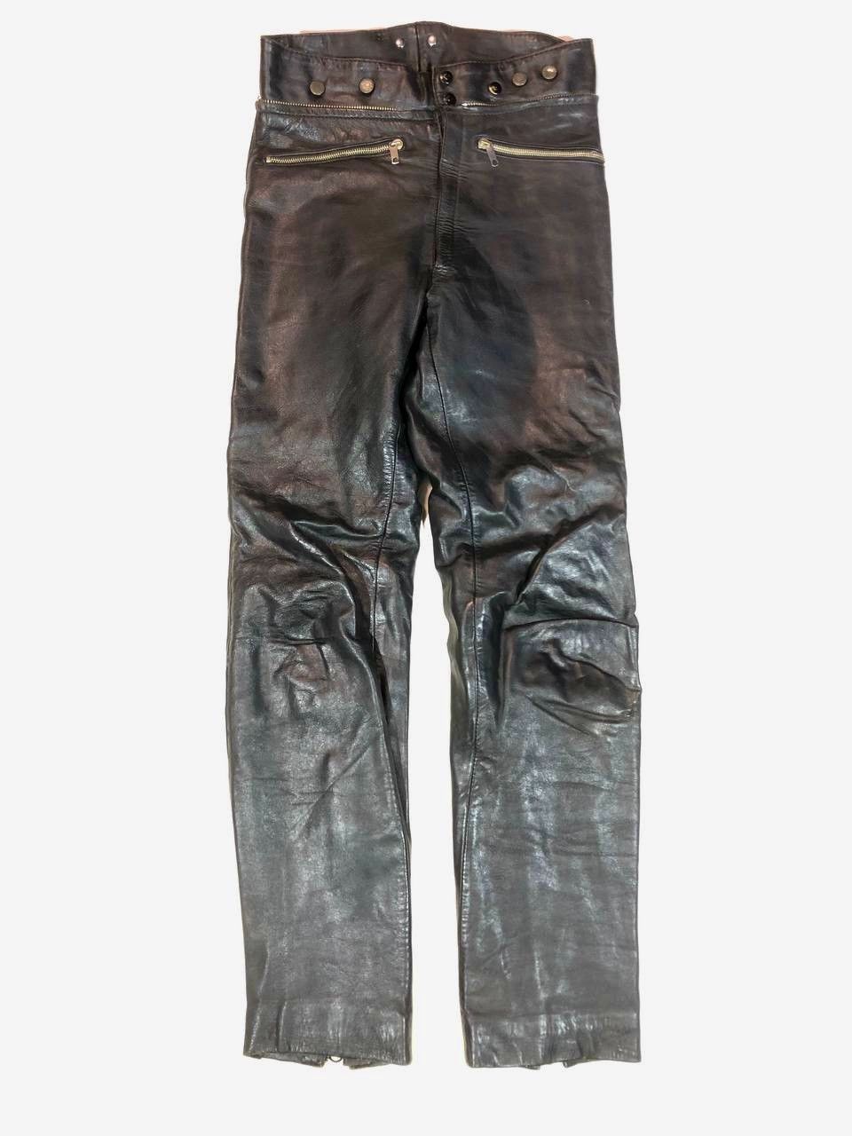 Vintage Vintage Rare Biker Motorcycle Leather Pants Size US 30 / EU 46 - 1 Thumbnail