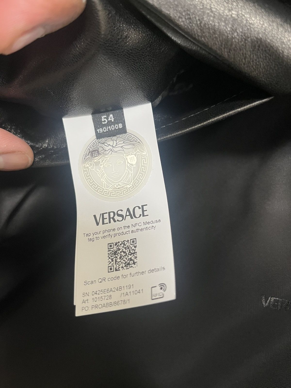 Versace Versace Leather Shirt Sz 54 Size US L / EU 52-54 / 3 - 11 Thumbnail