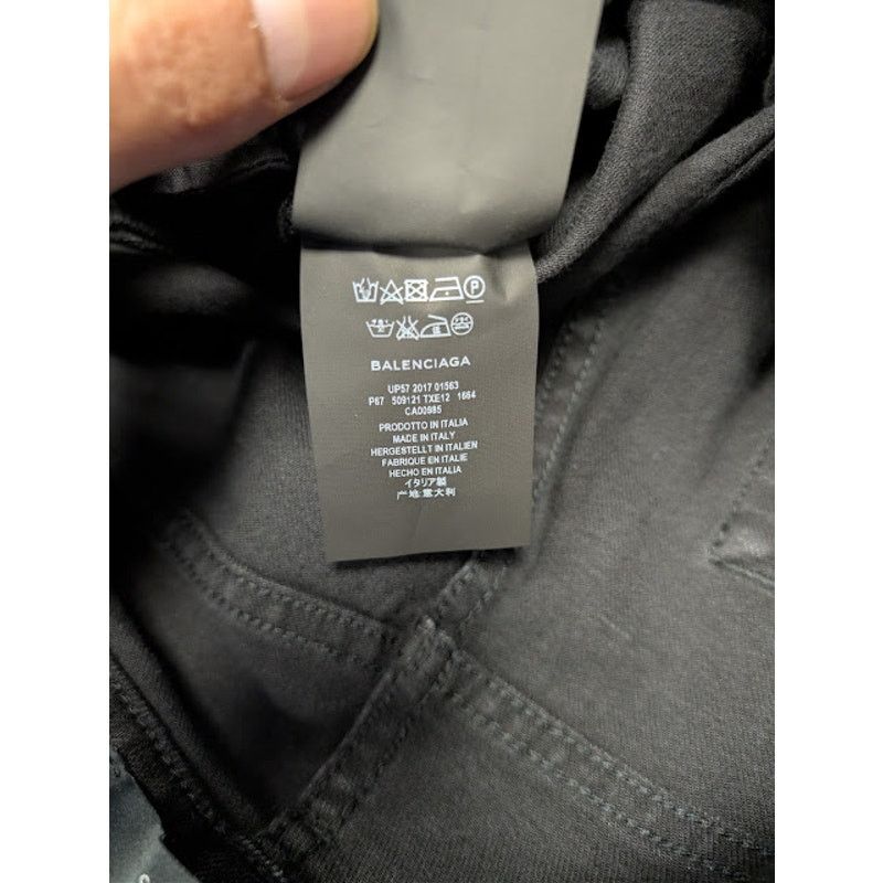 Balenciaga o1rshd1 Skinny Distressed Slim-Fit Denim Jeans in Black Size US 29 - 19 Thumbnail