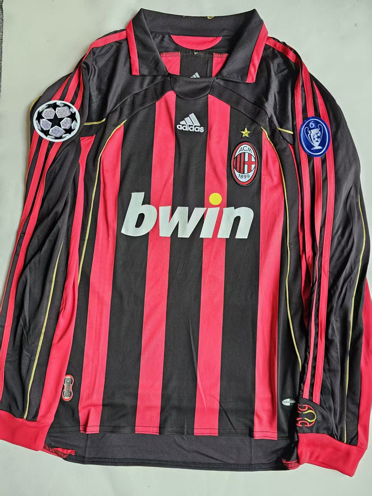 Other 2006 07 AC Milan #22 Kaka Jersey Longsleeve Home Size US XL / EU 56 / 4 - 2 Thumbnail
