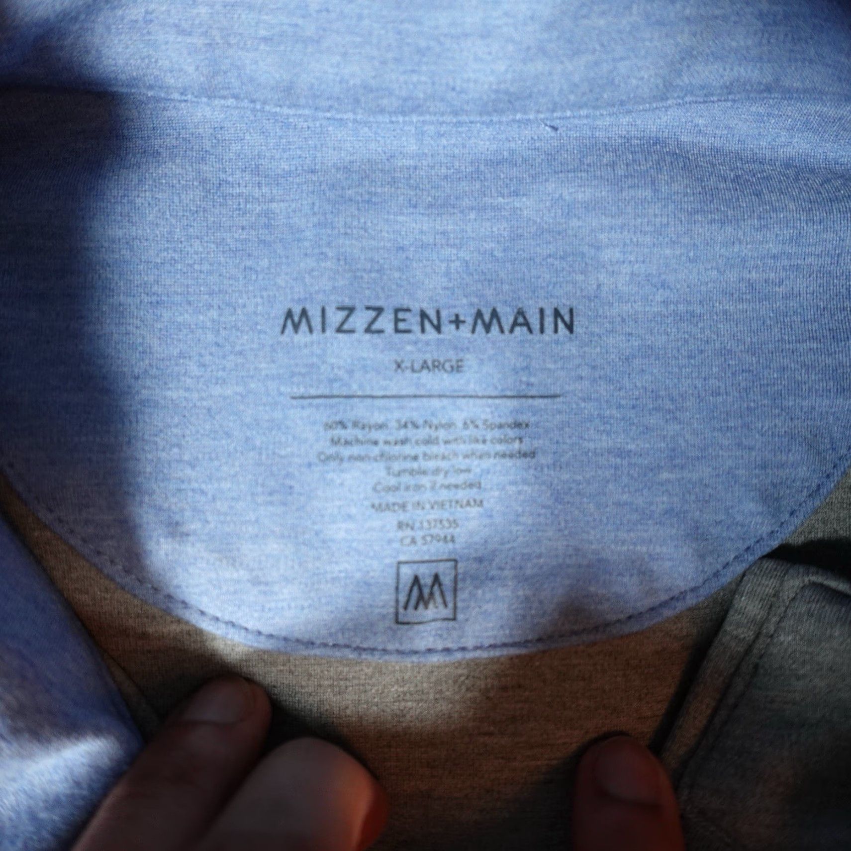 Mizzen+Main Mizzen Main 1/4 Zip Pullover Sweater Mens XL Gray Stretch Athletic Golf Mock Neck Long Sleeve Size US XL / EU 56 / 4 - 4 Thumbnail