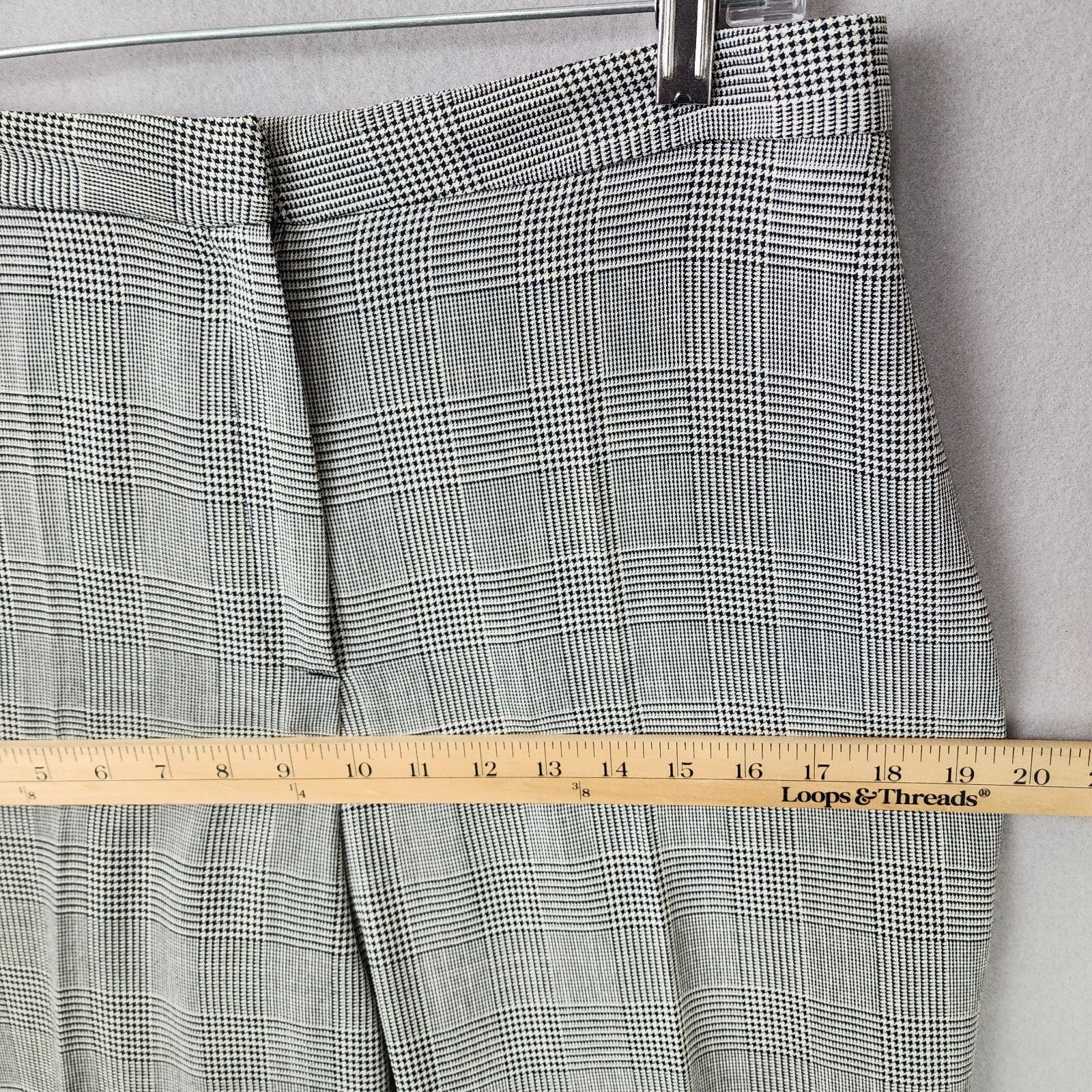 Other Yumi Mazao Trousers Women 12 Straight Leg Herringbone Gray Size 34" / US 12 / IT 48 - 11 Thumbnail