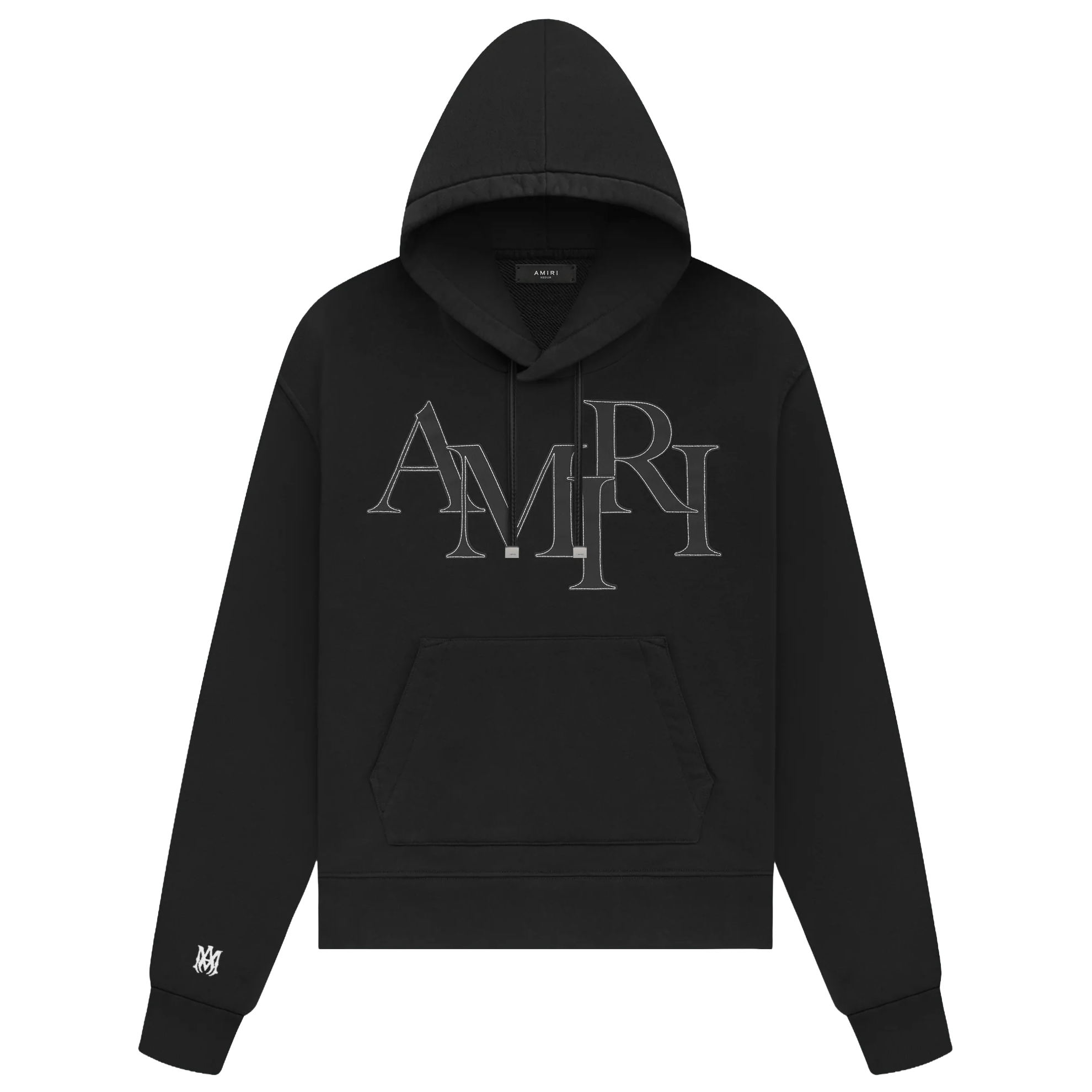 Amiri Staggered Logo Hoodie Black Size US XXL / EU 58 / 5 - 1 Preview