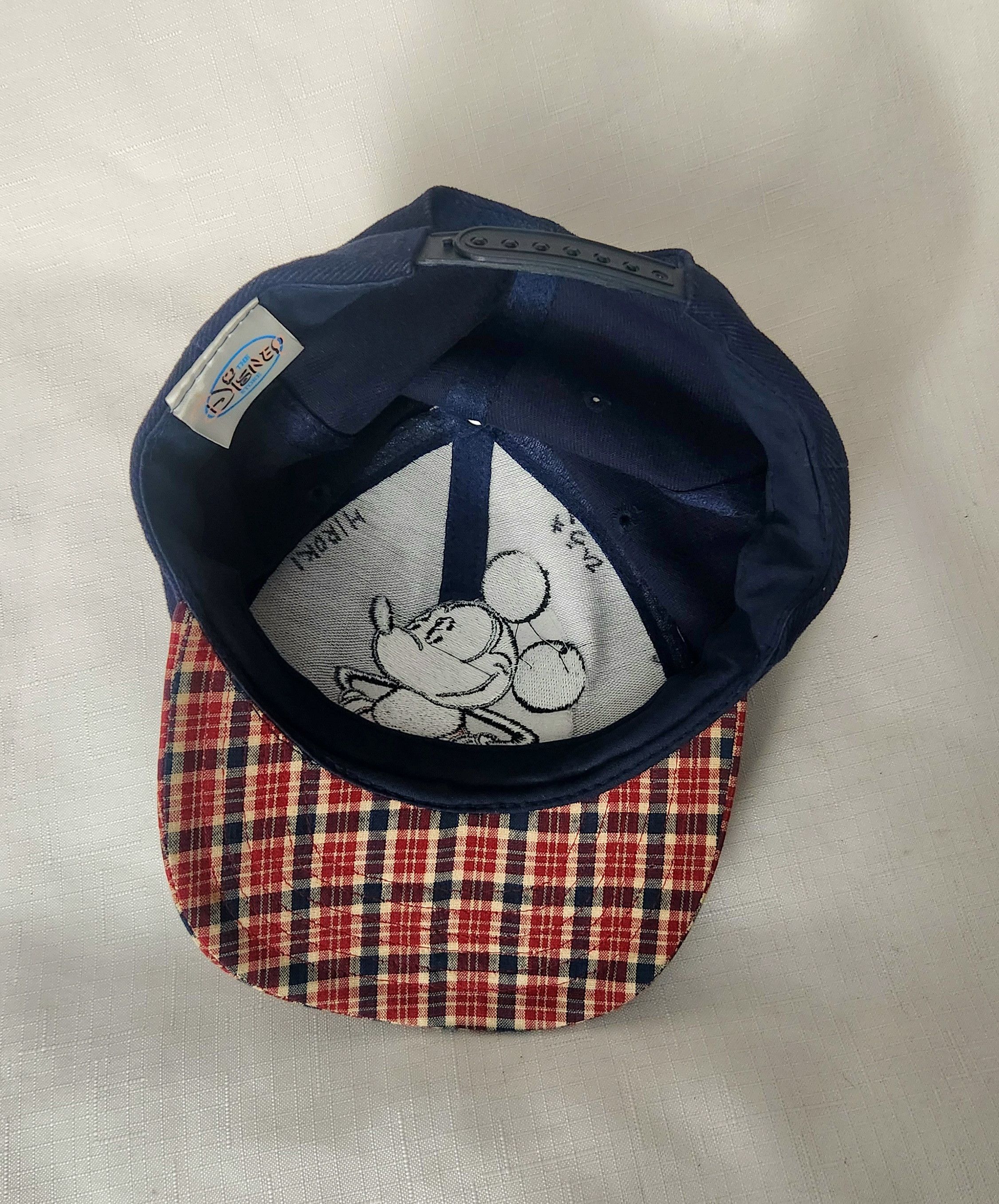 Disney × Vintage Disney Store Vintage Mickey Mouse Plaid Adjustable Strap Hat Size ONE SIZE - 5 Thumbnail