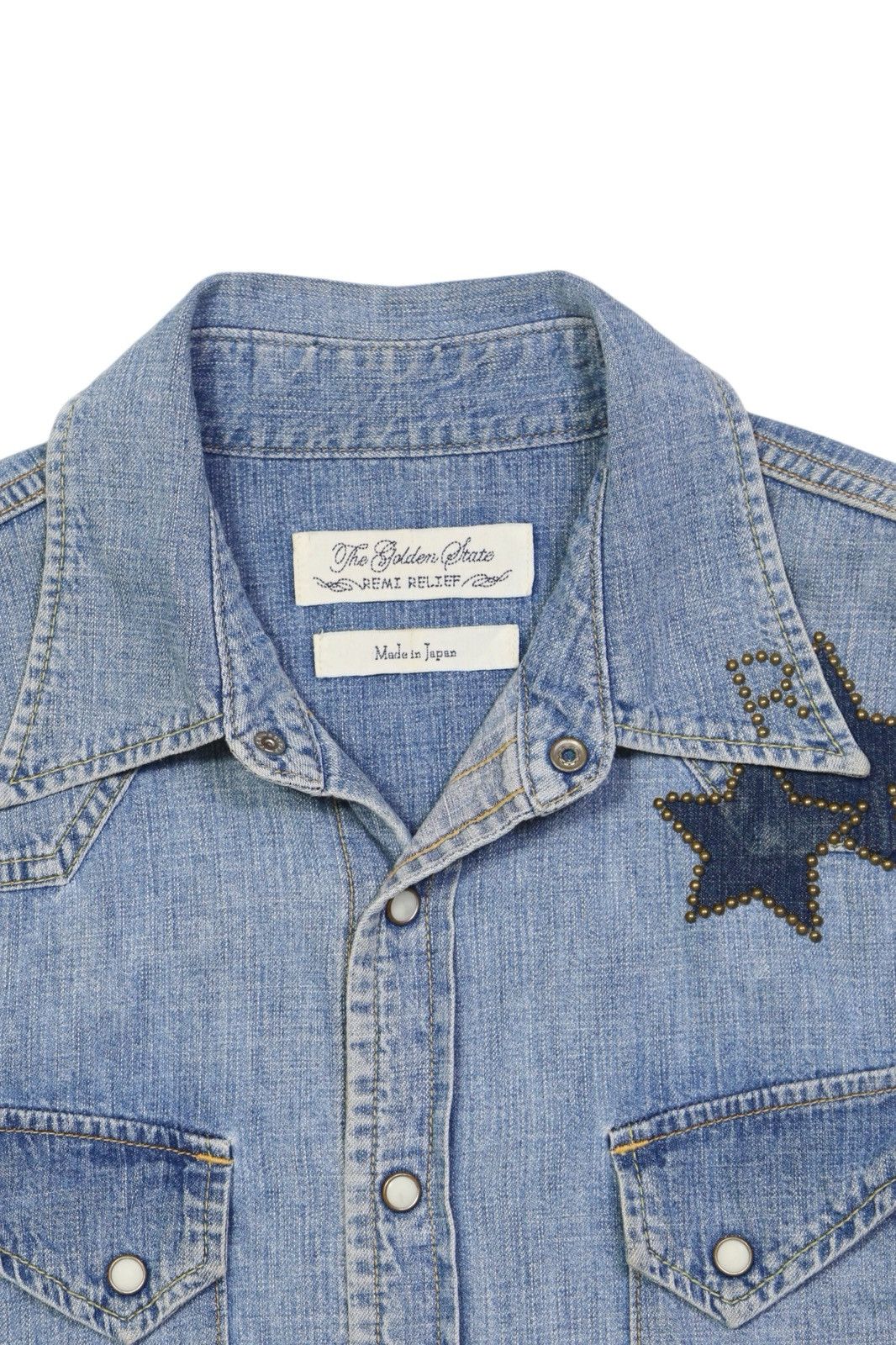 Remi Relief REMI RELIEF STARS STUDDED DENIM WESTERN SHIRT Size US S / EU 44-46 / 1 - 4 Thumbnail