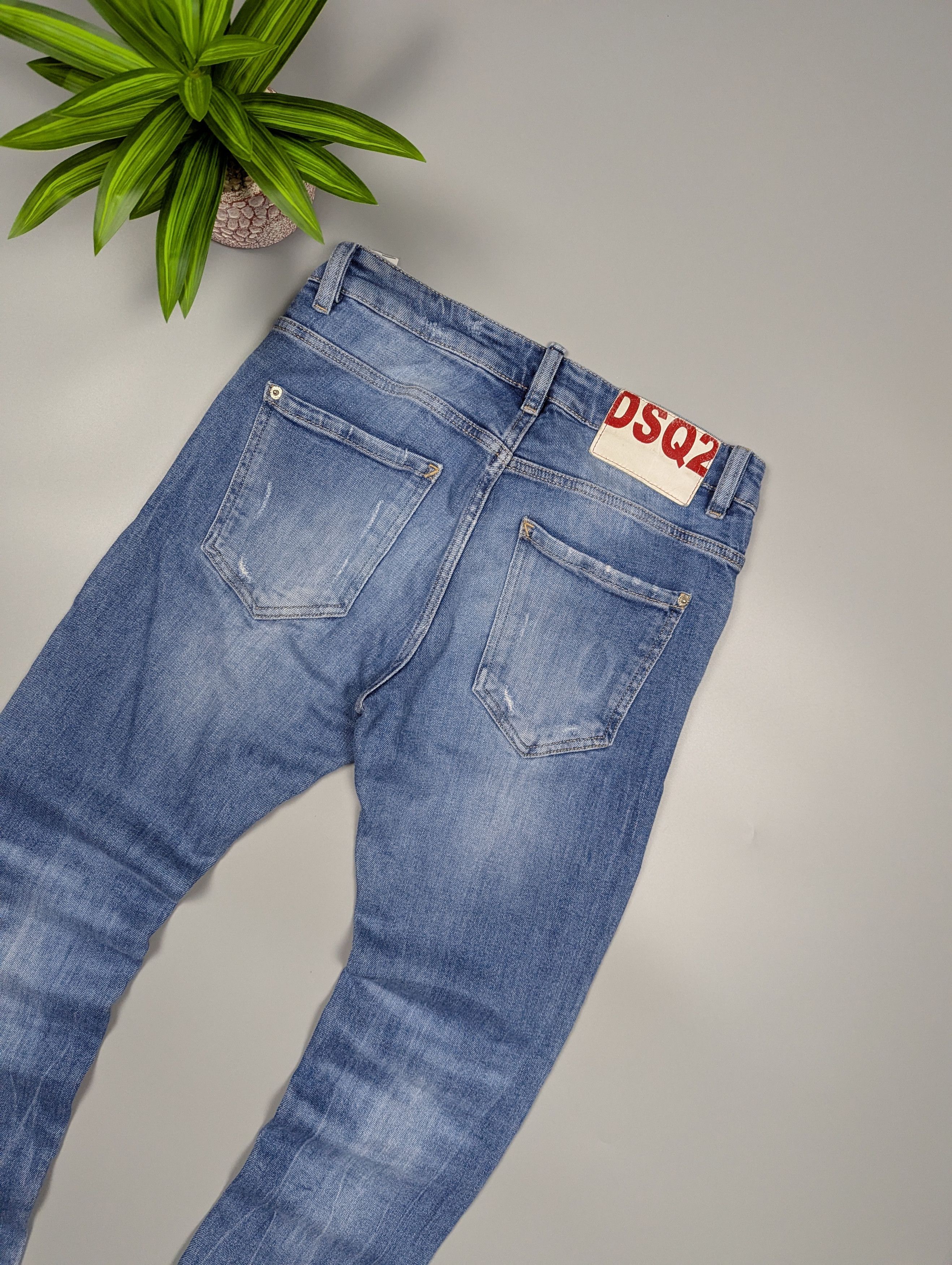 Dsquared2 DSQUARED2 Authentic Skinny Light Blue Distressed Jeans Size US 30 / EU 46 - 12 Thumbnail