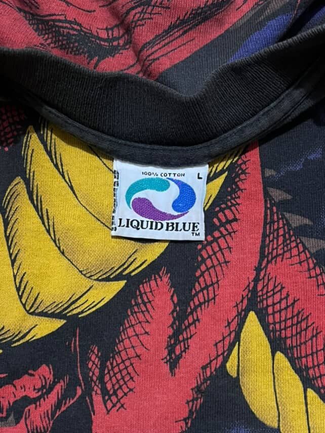 Liquid Blue 🔥RARE🔥Vintage Liquid blue Dragon flame 1994 OG Tag not print Size US L / EU 52-54 / 3 - 5 Thumbnail