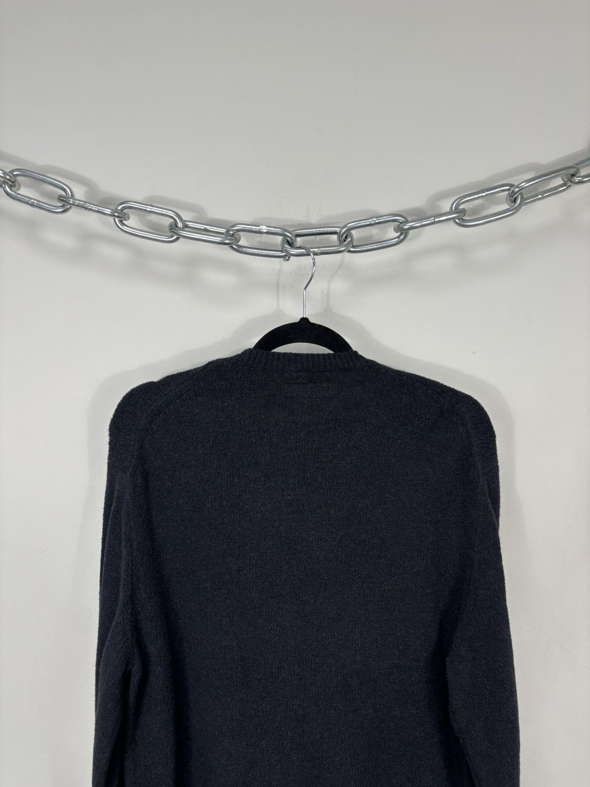 Allsaints AllSaints Men’s Olnar Crew Black/Grey Cotton Blend Sweater Size US L / EU 52-54 / 3 - 12 Thumbnail