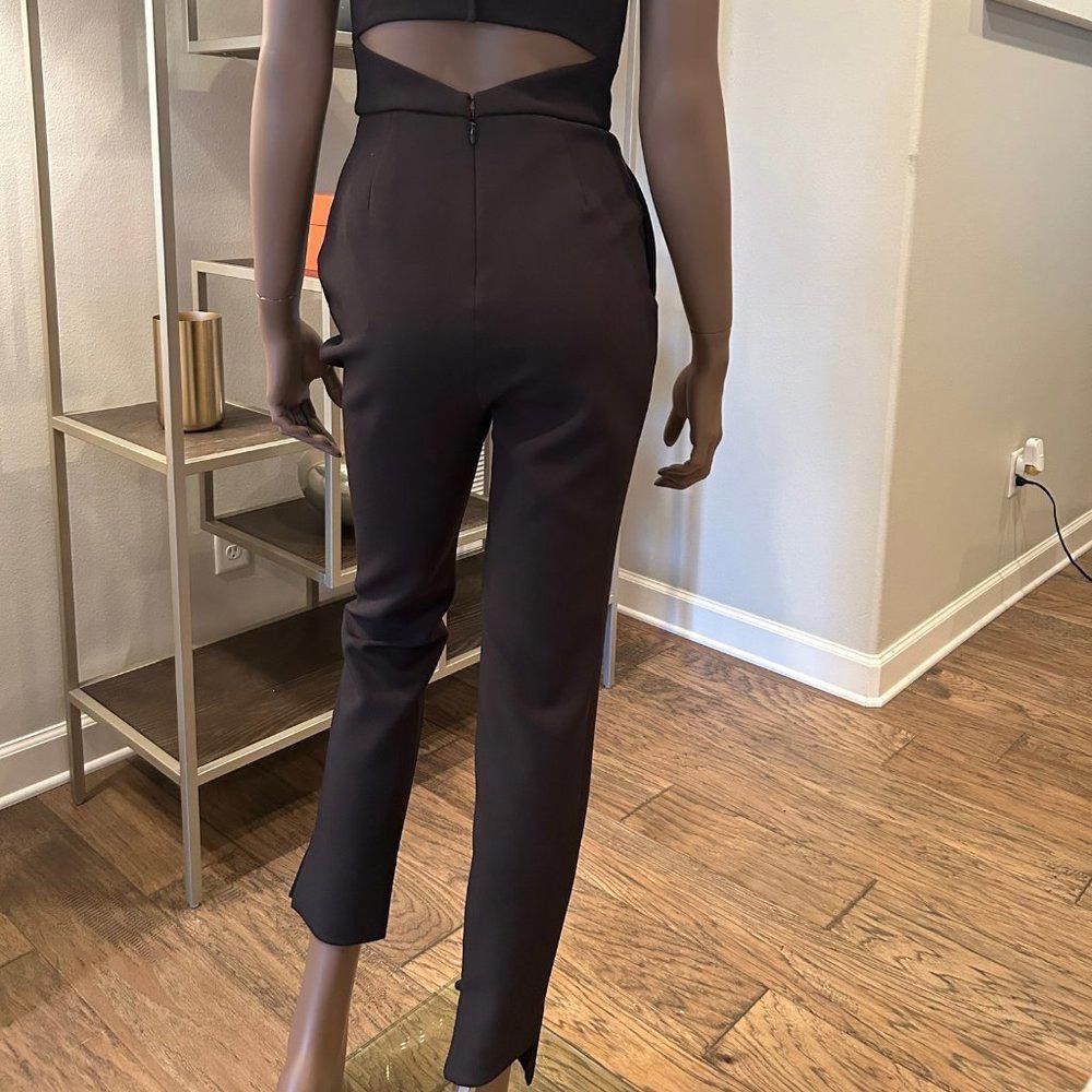 Bcbgmaxazria BCBG Maxazria Tailored Cropped Black Jumpsuit Size 26" / US 2 / IT 38 - 8 Thumbnail