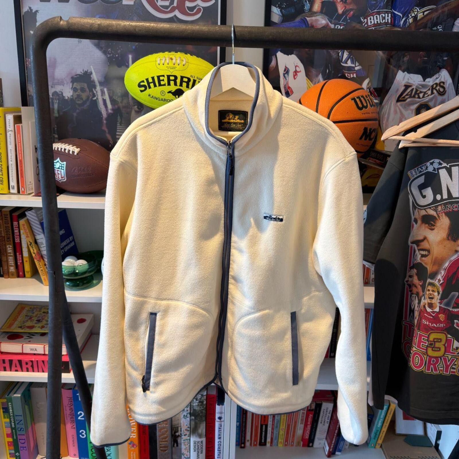 Aime Leon Dore Aimé Leon Dore Lightweight Full Zip Fleece Jacket Bone Size US XL / EU 56 / 4 - 1 Thumbnail