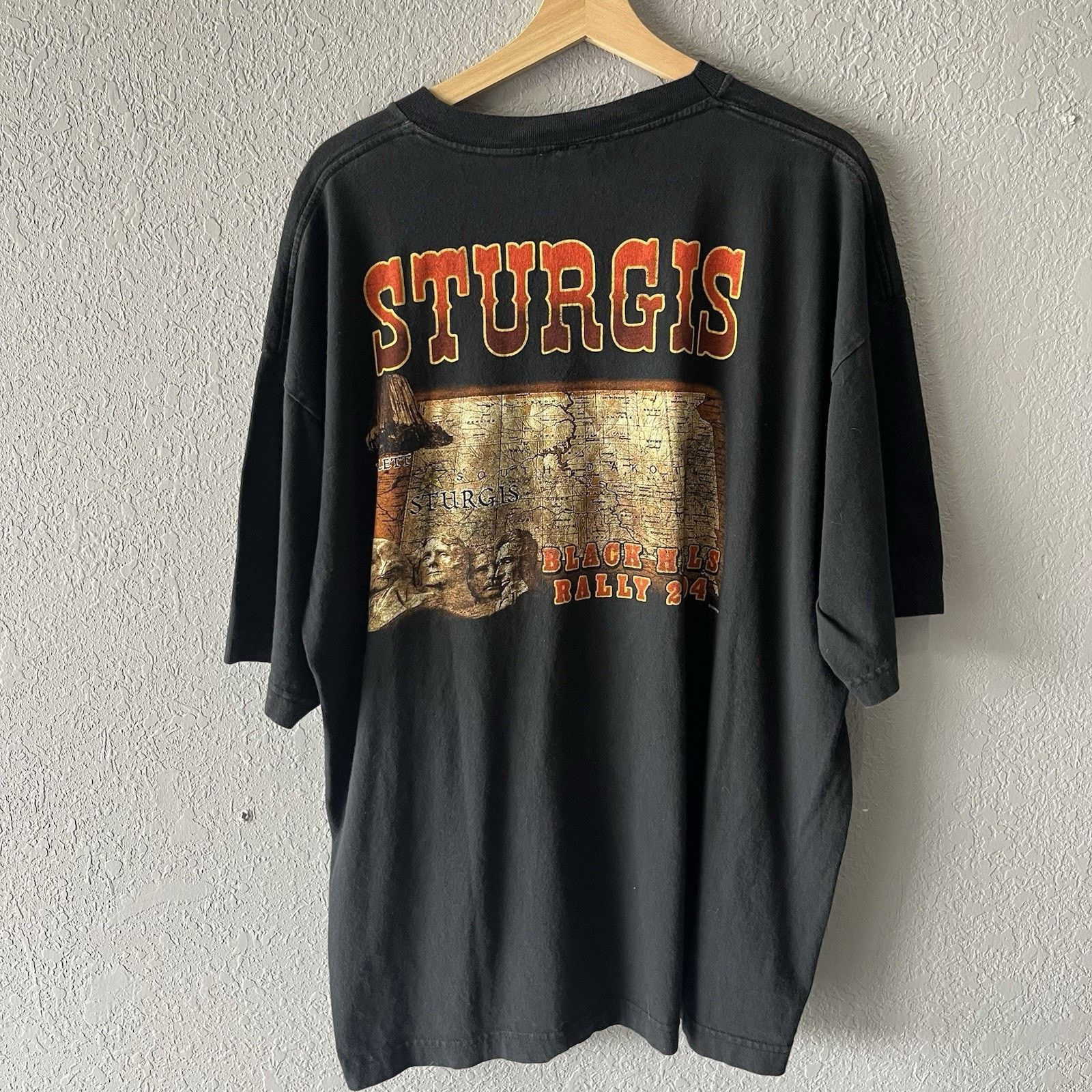 Vintage Vintage Sturgis Biker Rally Black Tshirt Men’s XL 90’s Motor Size US XL / EU 56 / 4 - 5 Thumbnail