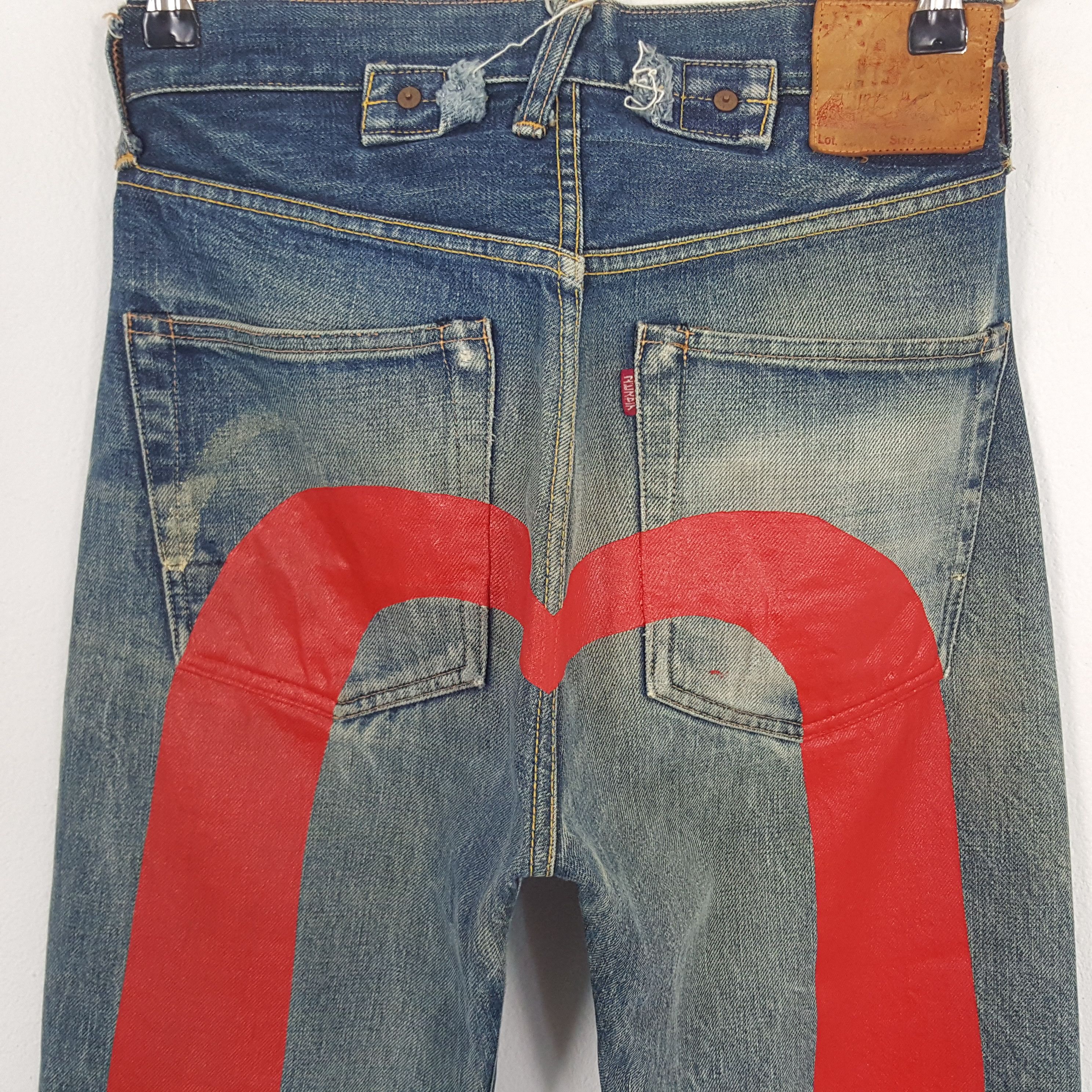 If Six Was Nine × Japanese Brand × Vintage Vintage Evis Japanese Brand Daicock Custom Art Jeans Size US 26 / EU 42 - 2 Thumbnail