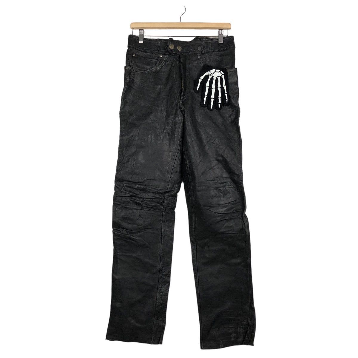 Genuine Leather 🔥Rare Vintage 70’s Genuine Leather Pants Harley Davidson Size US 30 / EU 46 - 2 Thumbnail