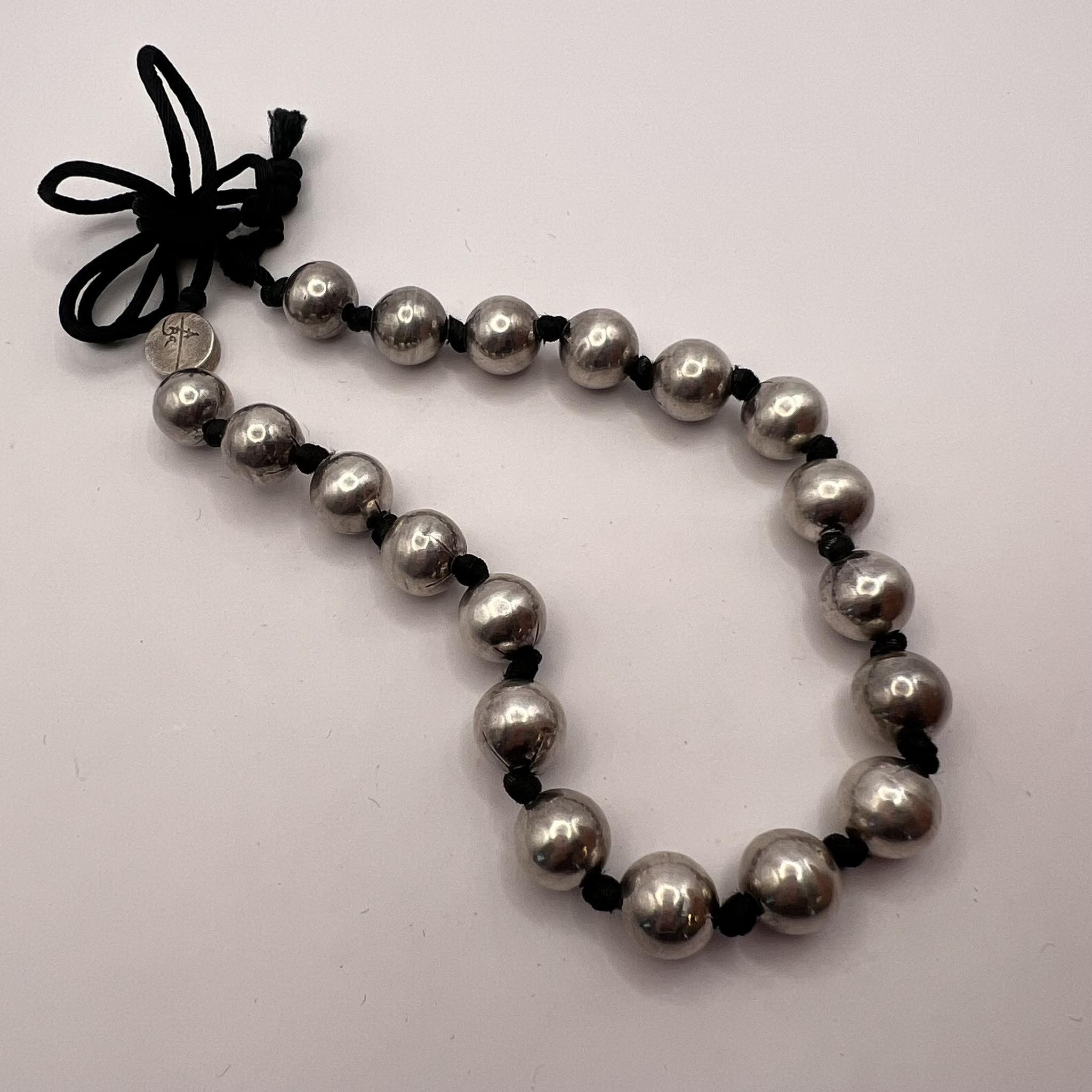 Vintage Vintage Sterling Silver 925 Beads Jewelry Necklace Size ONE SIZE - 3 Thumbnail