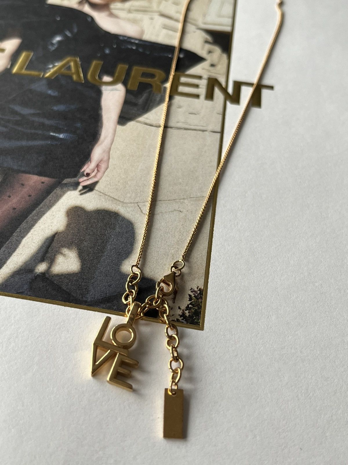 Anthony Vaccarello × Saint Laurent Paris × Yves Saint Laurent Saint Laurent Super Runway Unisex Love Logo Necklace New Size ONE SIZE - 12 Thumbnail