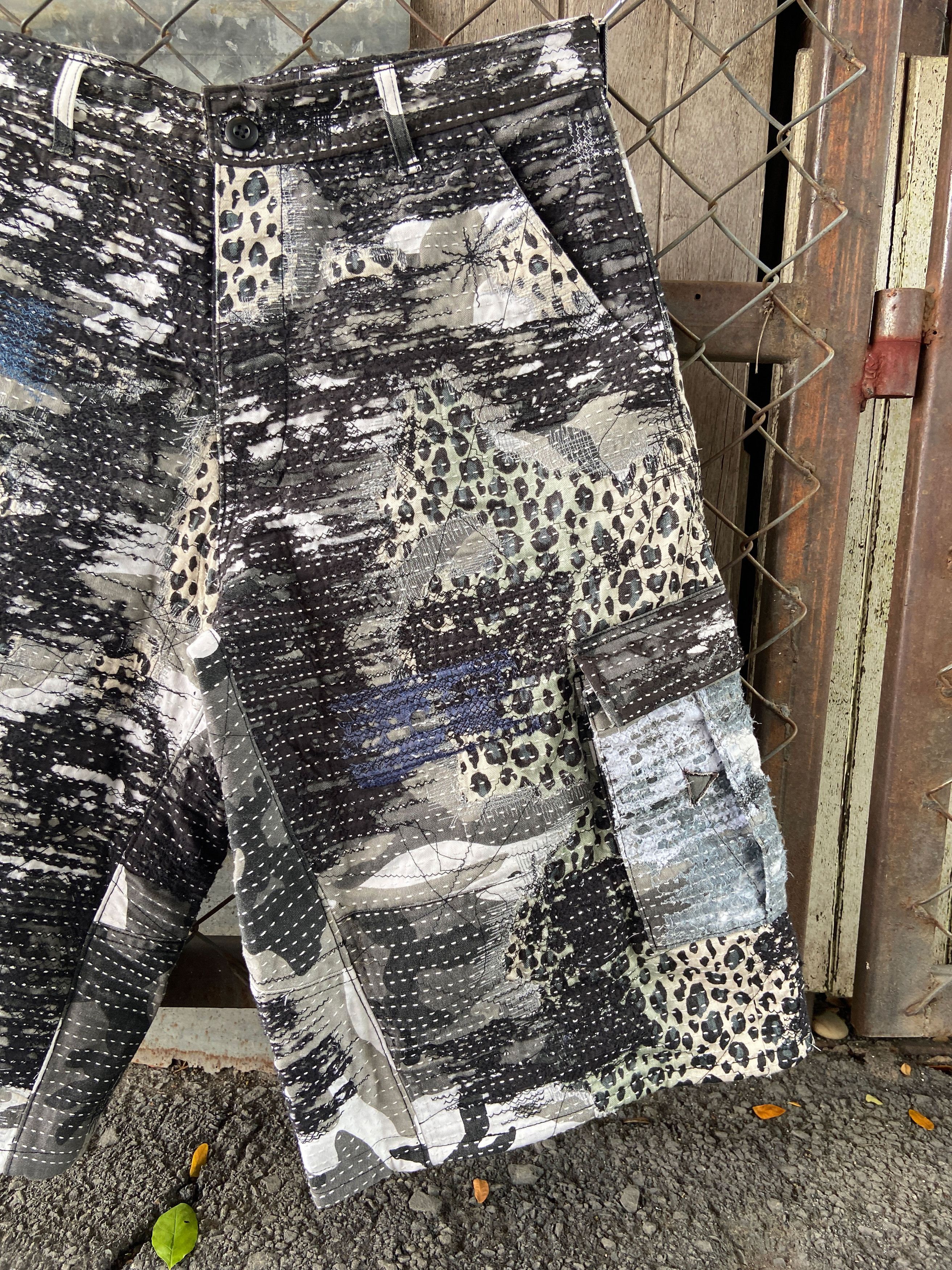 Japanese Brand 1/1 Boro Leopard Camo shorts baggy Size US 34 / EU 50 - 11 Thumbnail