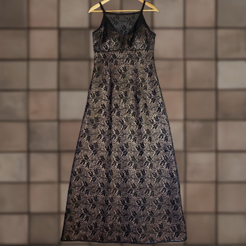 Vintage VINTAGE Bill Levkoff Malibu Black Lace High Neck Full Length Gown-Size 4 Dress Womens Size S / US 4 / IT 40 - 1 Thumbnail
