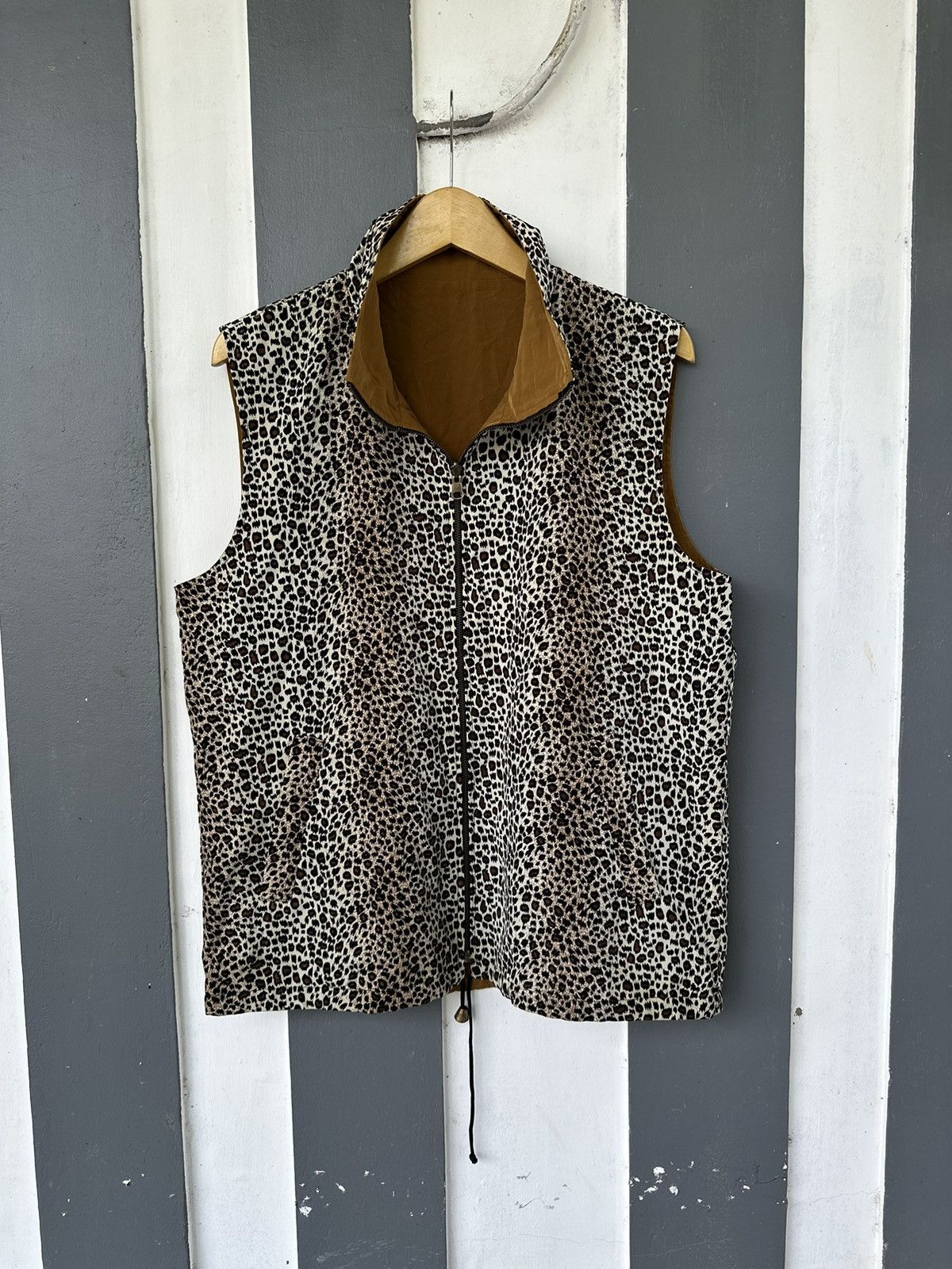 If Six Was Nine × Japanese Brand × Le Grande Bleu (L.G.B.) CRAZY LEOPARD VEST REVERSIBLE CRAZY FASHION LGB STYLED Size US L / EU 52-54 / 3 - 1 Thumbnail