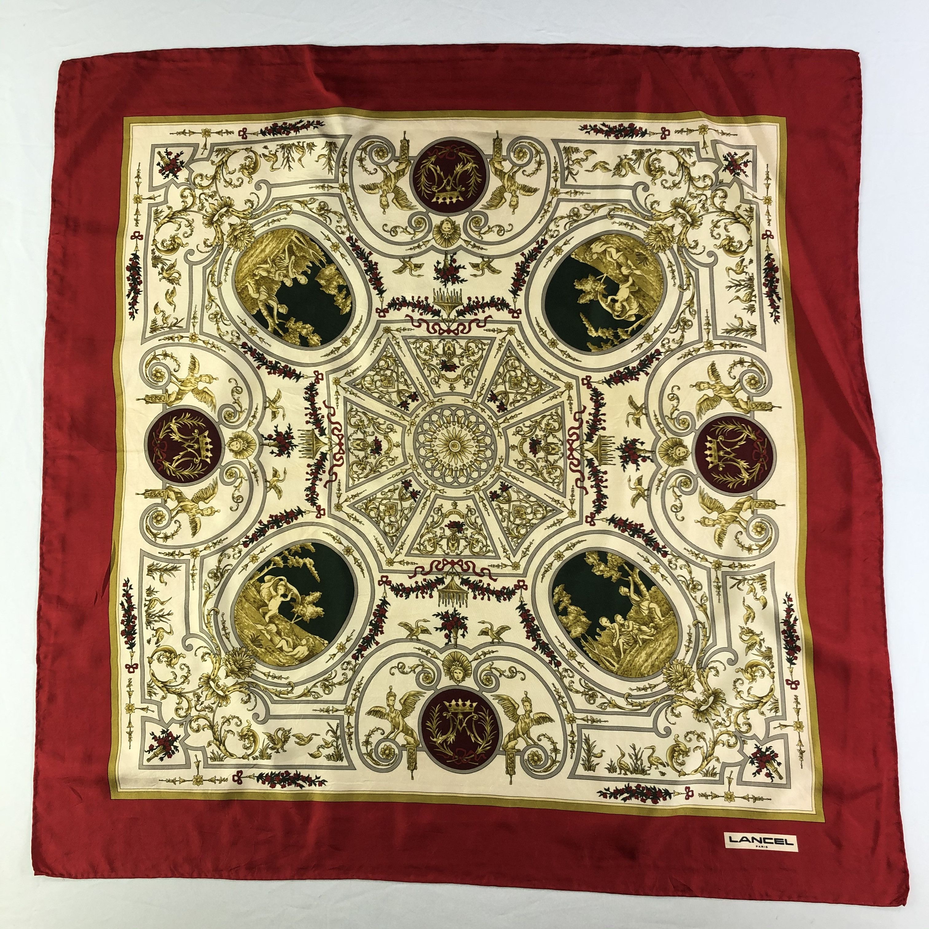 Lancel × Vintage Vintage Lancel Silk Scarf Size ONE SIZE - 2 Thumbnail