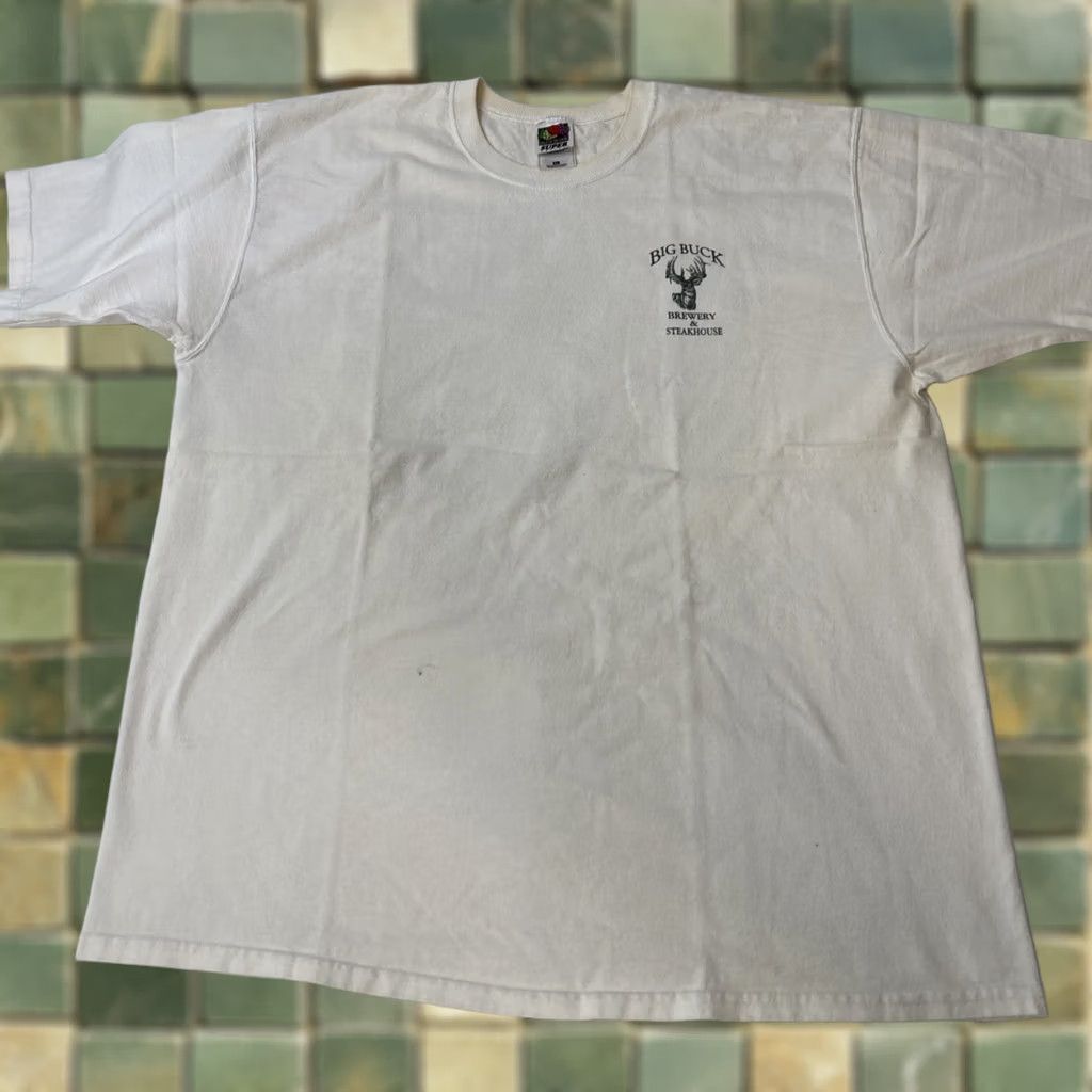 Fruit Of The Loom VINTAGE Fruit Of The Loom Beer T-Shirt XL Men White 80s 90s Adam Eve Buck Naked Light Beer Size US XL / EU 56 / 4 - 1 Thumbnail