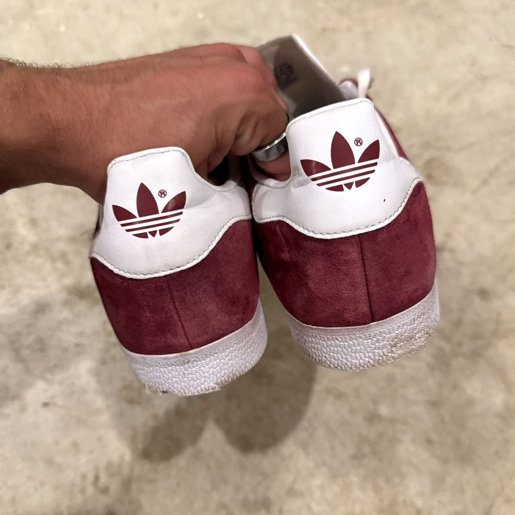 Adidas ADIDAS Gazelle Collegiate Suede Sneaker Men Size 13.5 Burgundy White Sole B41645 Size US 14 / EU 47 - 6 Thumbnail
