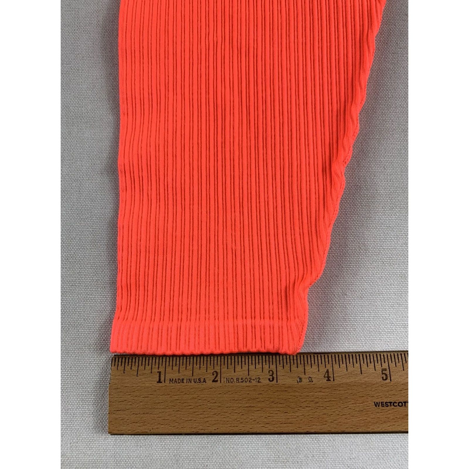 Good American GOOD AMERICAN Leggings WOMENS Size 1 or 2 NEON ORANGE BRIGHT RUNNING YOGA 24x23 Size 26" / US 2 / IT 38 - 5 Thumbnail