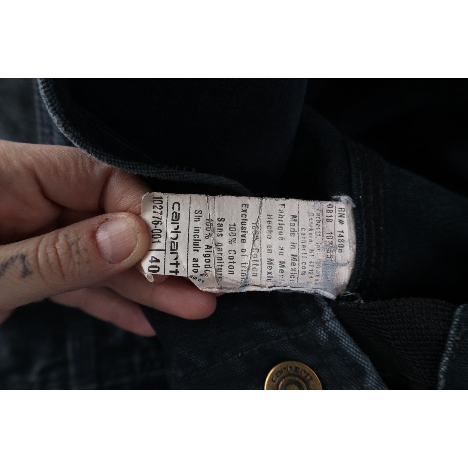 Carhartt Vintage Carhartt Distressed Canvas Double Knee Overalls Size US 40 / EU 56 - 14 Thumbnail