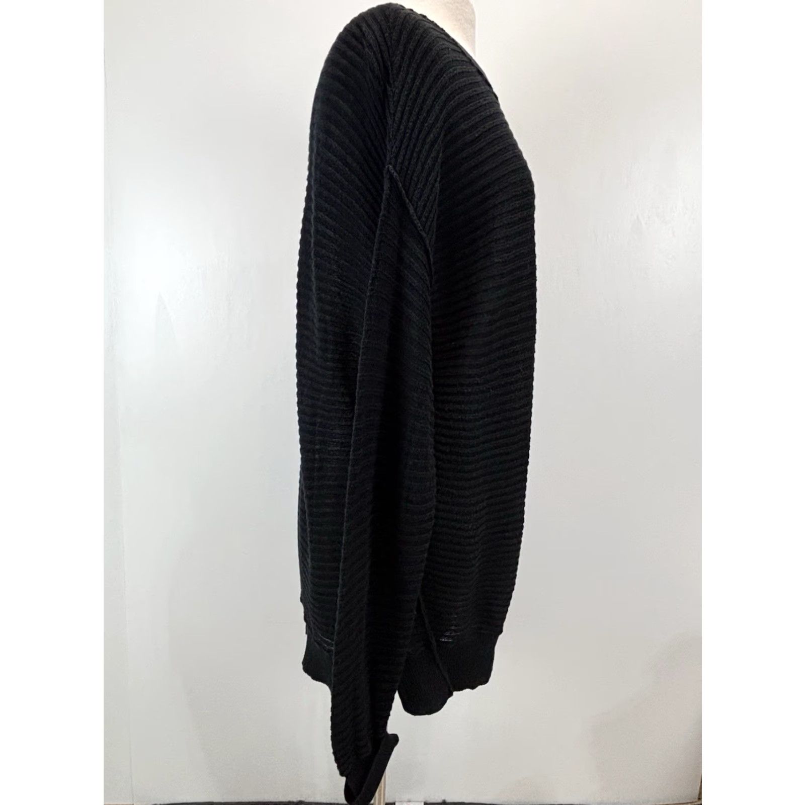 Vintage Sundance Black Oversized Ribbed Sweater Women’s Large Pullover Classic Size L / US 10 / IT 46 - 4 Thumbnail