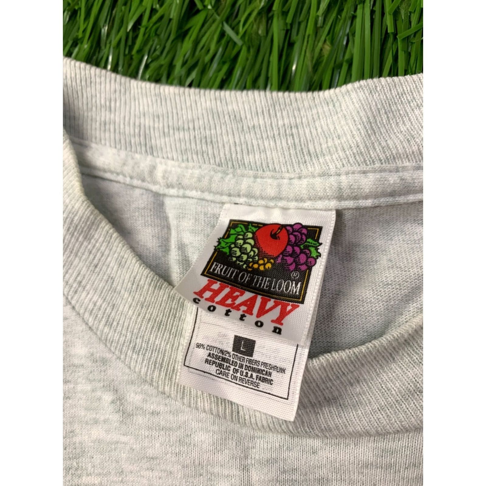 Fruit Of The Loom USA ORIGINAL VINTAGE SHIRT Men L Gray 1999 1990s Fruit of the Loom Size US L / EU 52-54 / 3 - 5 Thumbnail